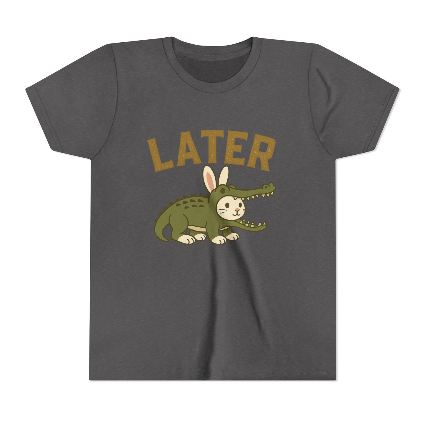 Later Gator Bunny Tee – Cute Youth Short Sleeve - Kids Rabbit T-Shirt - Funny Graphic Children's Shirt