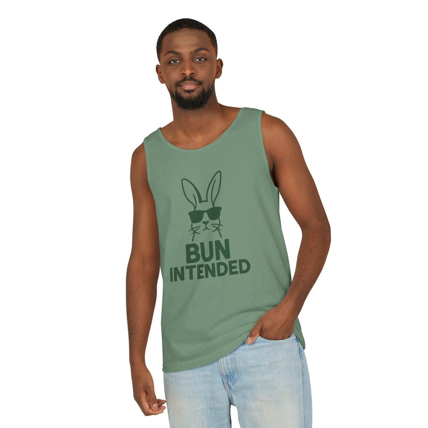 “Bun Intended” Funny Rabbit Tank Top – Unisex Summer Bunny Shirt