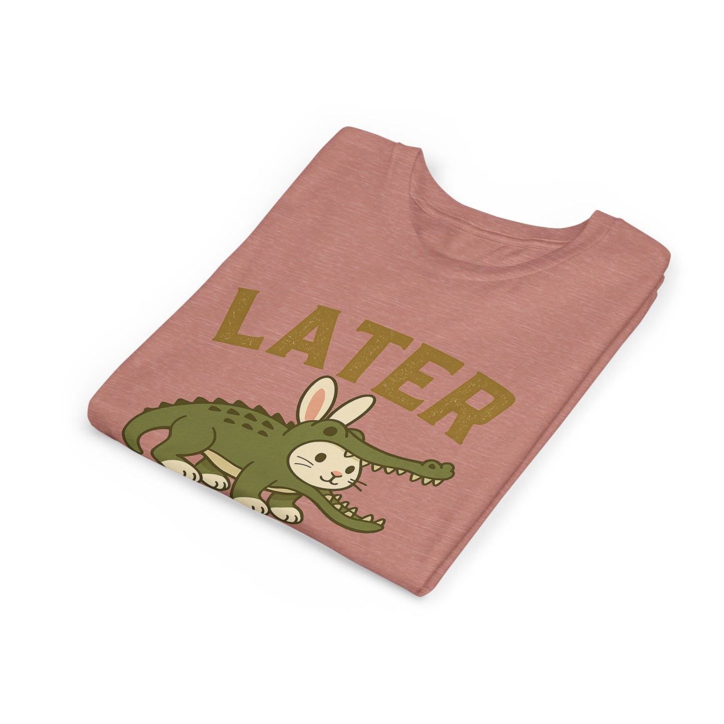 Later Gator Bunny Tee – Cute Youth Short Sleeve - Kids Rabbit T-Shirt - Funny Graphic Children's Shirt