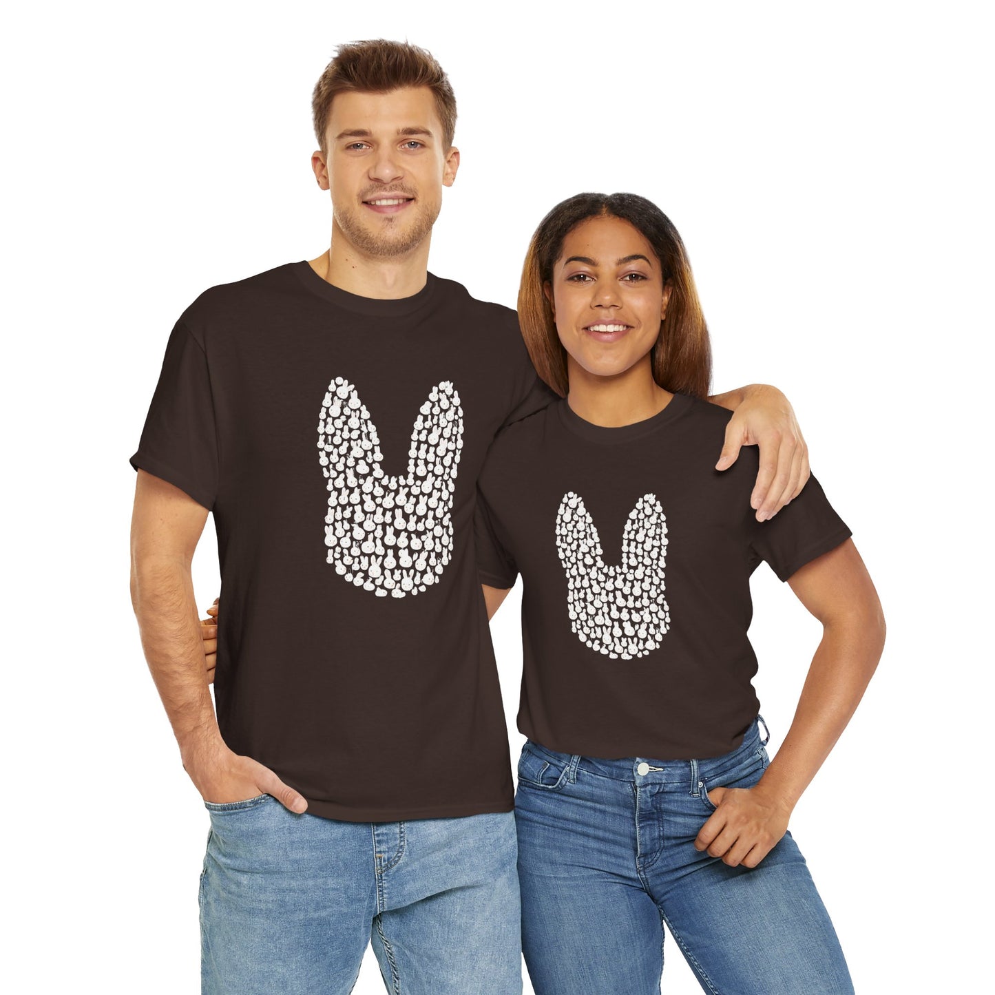 “Bun Within a Bun” Rabbit Head Shirt – Cuniculture Club Original - Cute Bunny Graphic Tee - Unisex Heavy Cotton T-Shirt