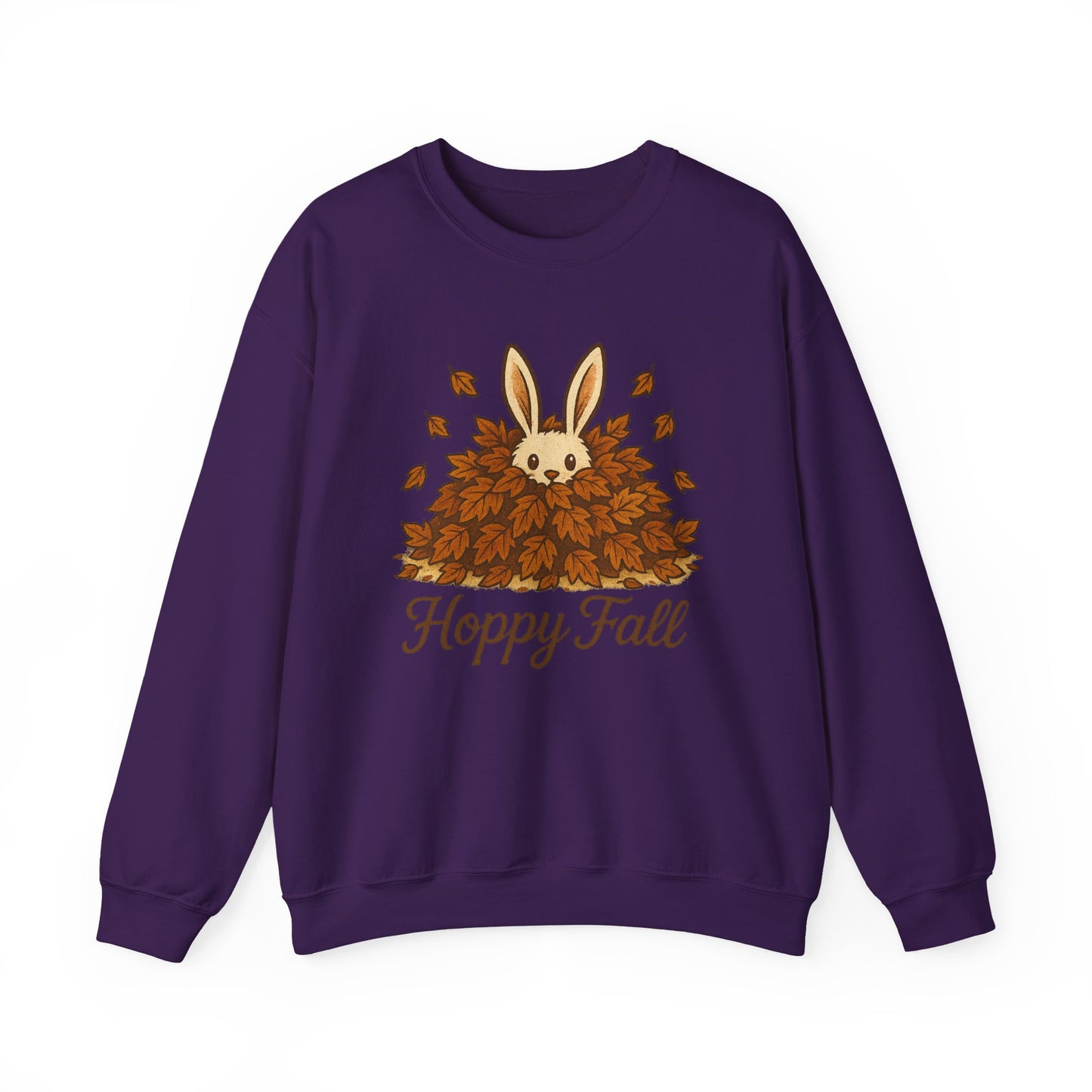 Hoppy Fall β Unisex Cozy Sweatshirt | Rabbit & Autumn Leaves Comfy Crewneck | Fall Fashion - Seasonal Halloween Gift