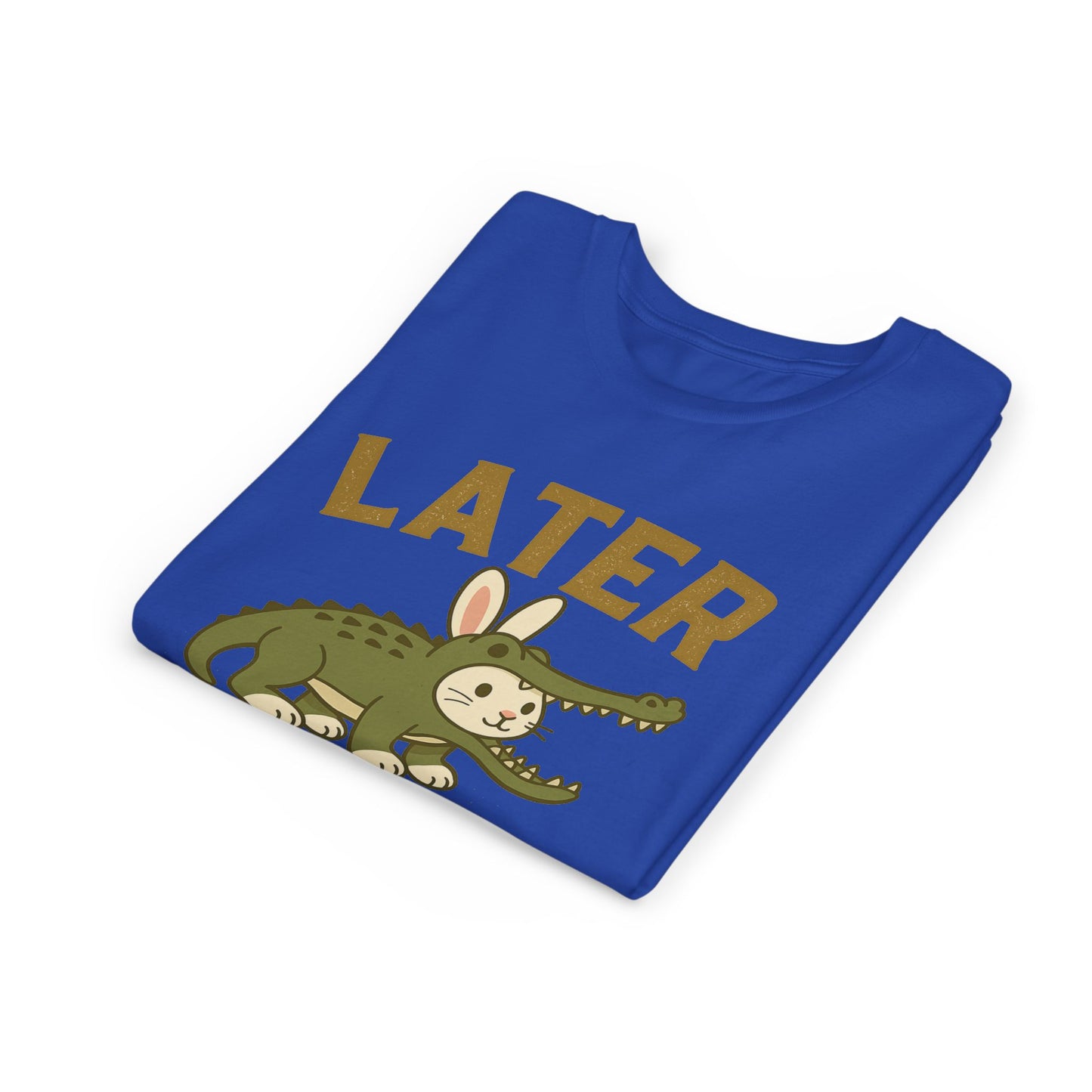 Later Gator Bunny Tee – Cute Youth Short Sleeve - Kids Rabbit T-Shirt - Funny Graphic Children's Shirt