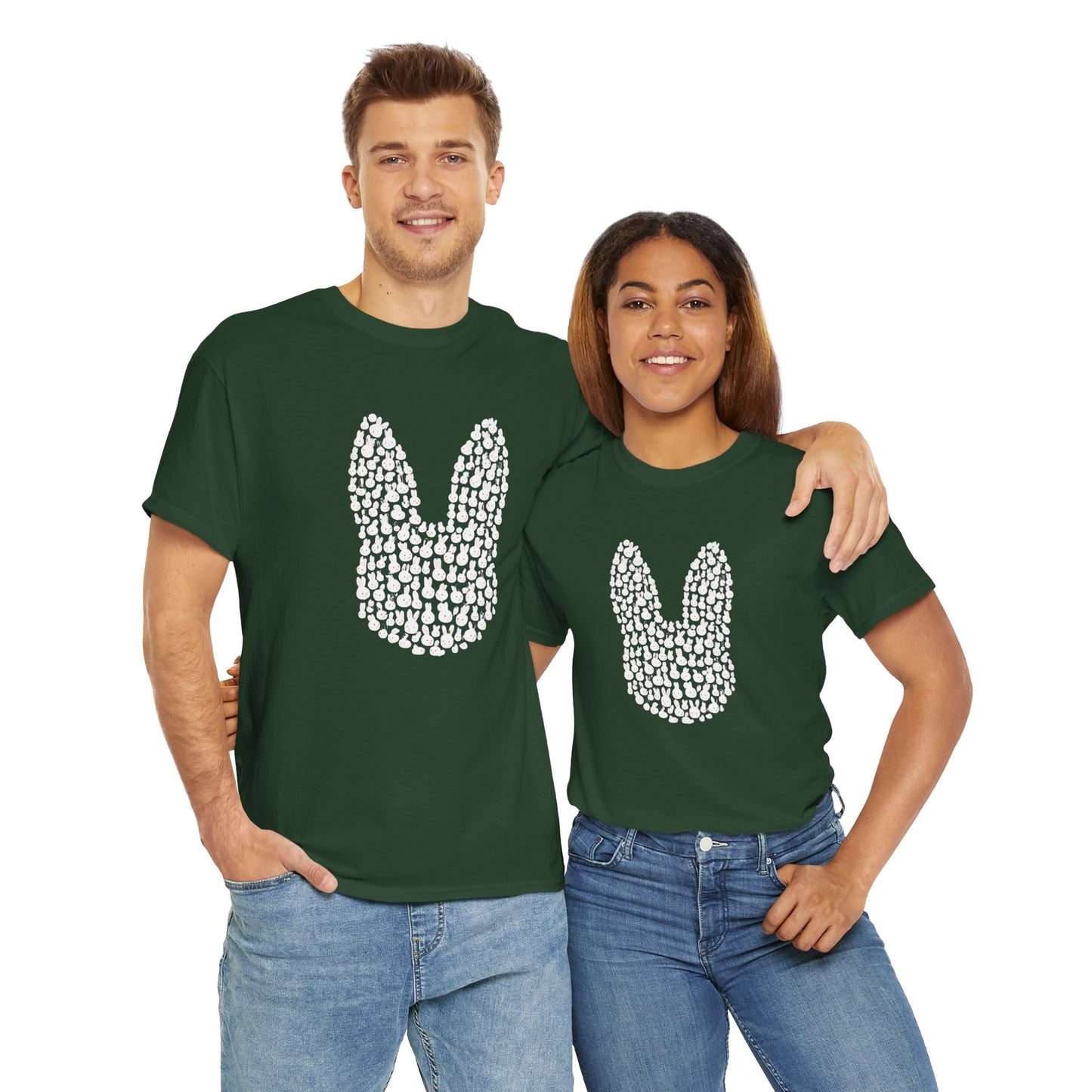 “Bun Within a Bun” Rabbit Head Shirt – Cuniculture Club Original - Cute Bunny Graphic Tee - Unisex Heavy Cotton T-Shirt