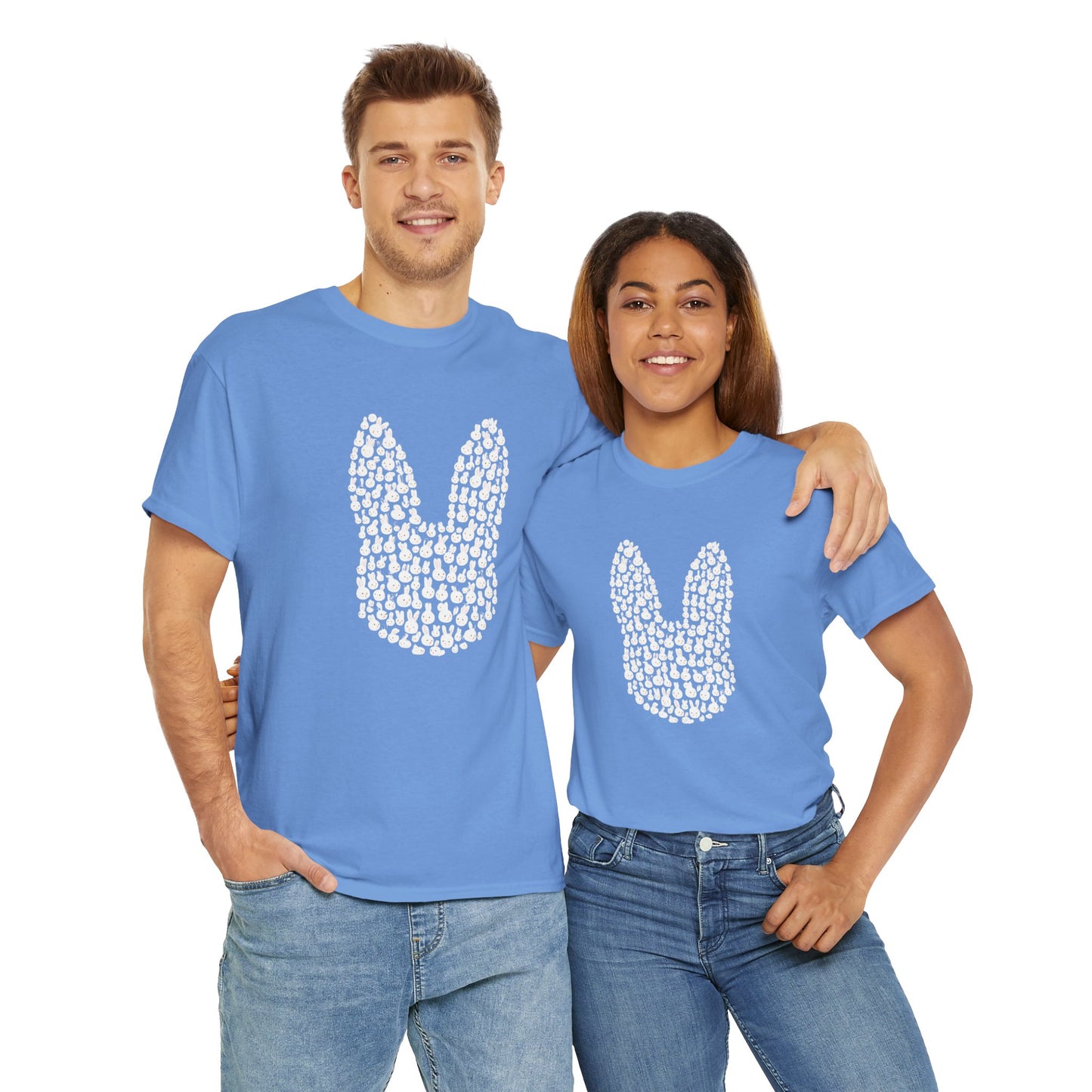 “Bun Within a Bun” Rabbit Head Shirt – Cuniculture Club Original - Cute Bunny Graphic Tee - Unisex Heavy Cotton T-Shirt