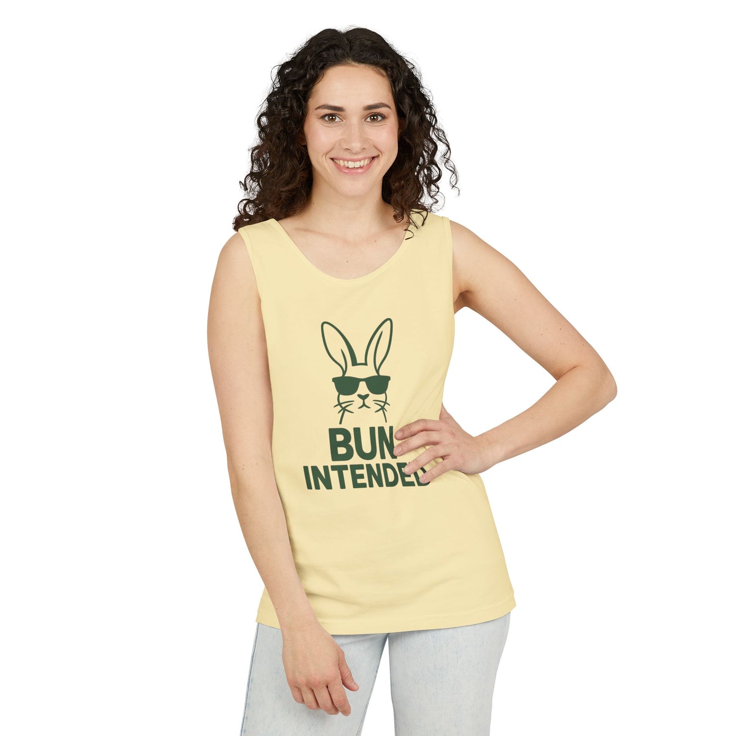 “Bun Intended” Funny Rabbit Tank Top – Unisex Summer Bunny Shirt