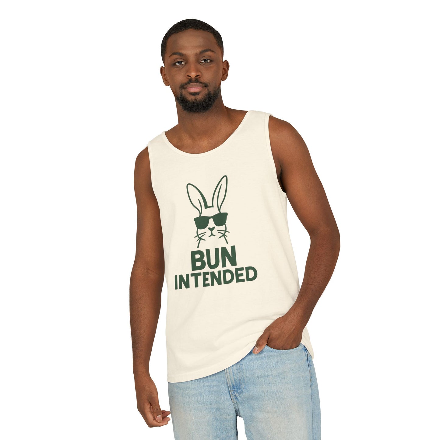 “Bun Intended” Funny Rabbit Tank Top – Unisex Summer Bunny Shirt