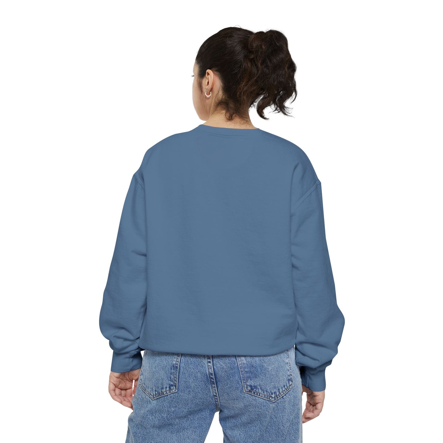 Vintage "Bun Mom" Bunny Ear Sweatshirt – Cursive Script - Cozy Gift for Rabbit Mom - Casual Comfort Wear - Trendy Apparel