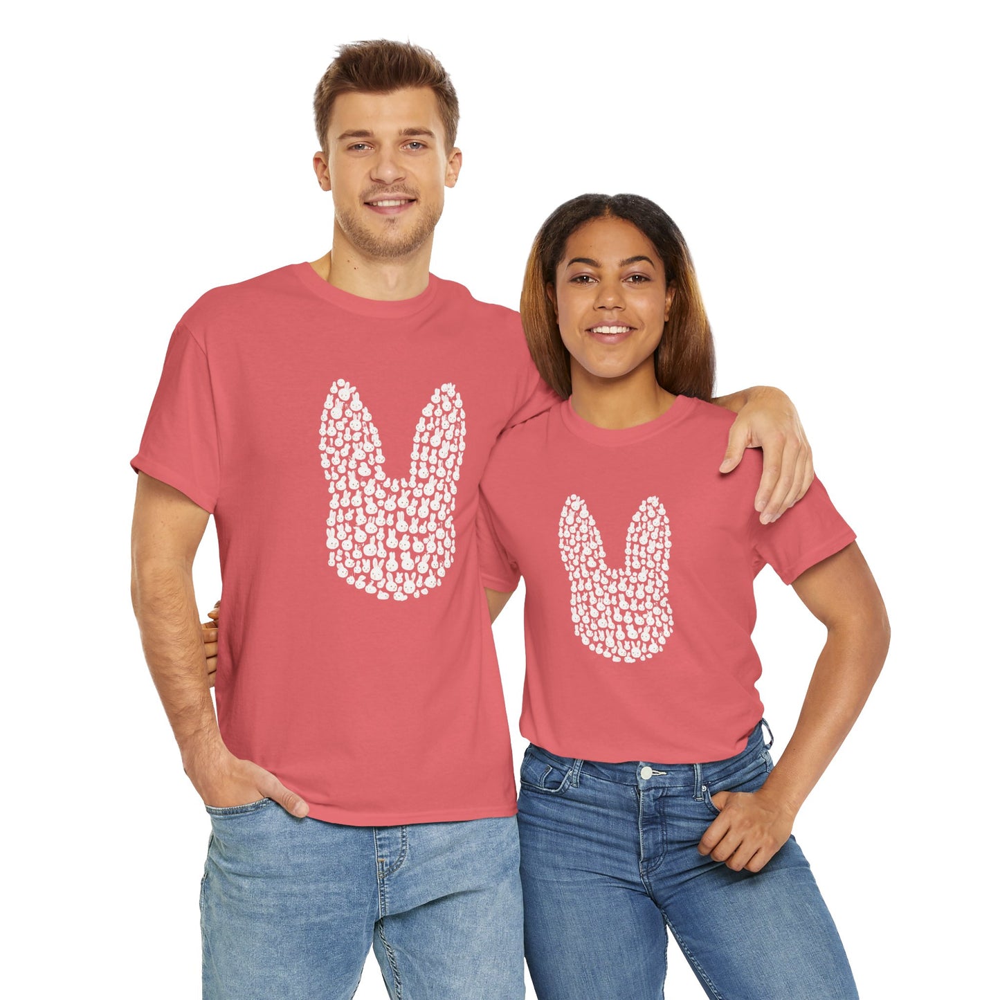 “Bun Within a Bun” Rabbit Head Shirt – Cuniculture Club Original - Cute Bunny Graphic Tee - Unisex Heavy Cotton T-Shirt