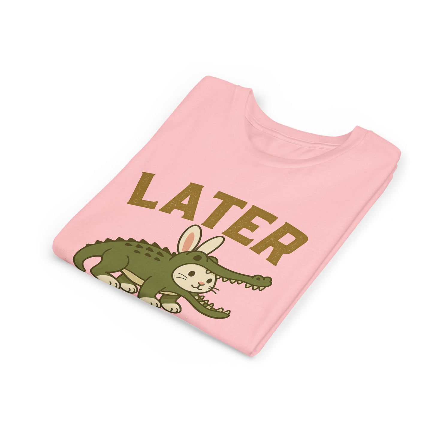Later Gator Bunny Tee – Cute Youth Short Sleeve - Kids Rabbit T-Shirt - Funny Graphic Children's Shirt