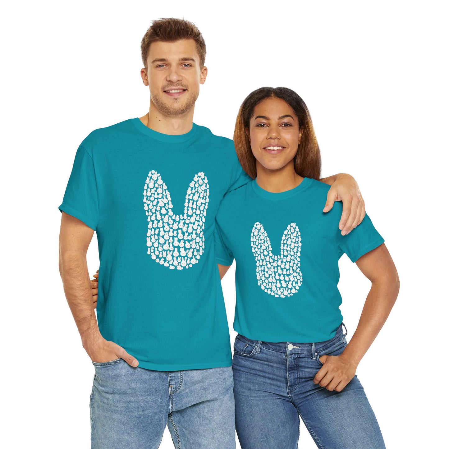 “Bun Within a Bun” Rabbit Head Shirt – Cuniculture Club Original - Cute Bunny Graphic Tee - Unisex Heavy Cotton T-Shirt