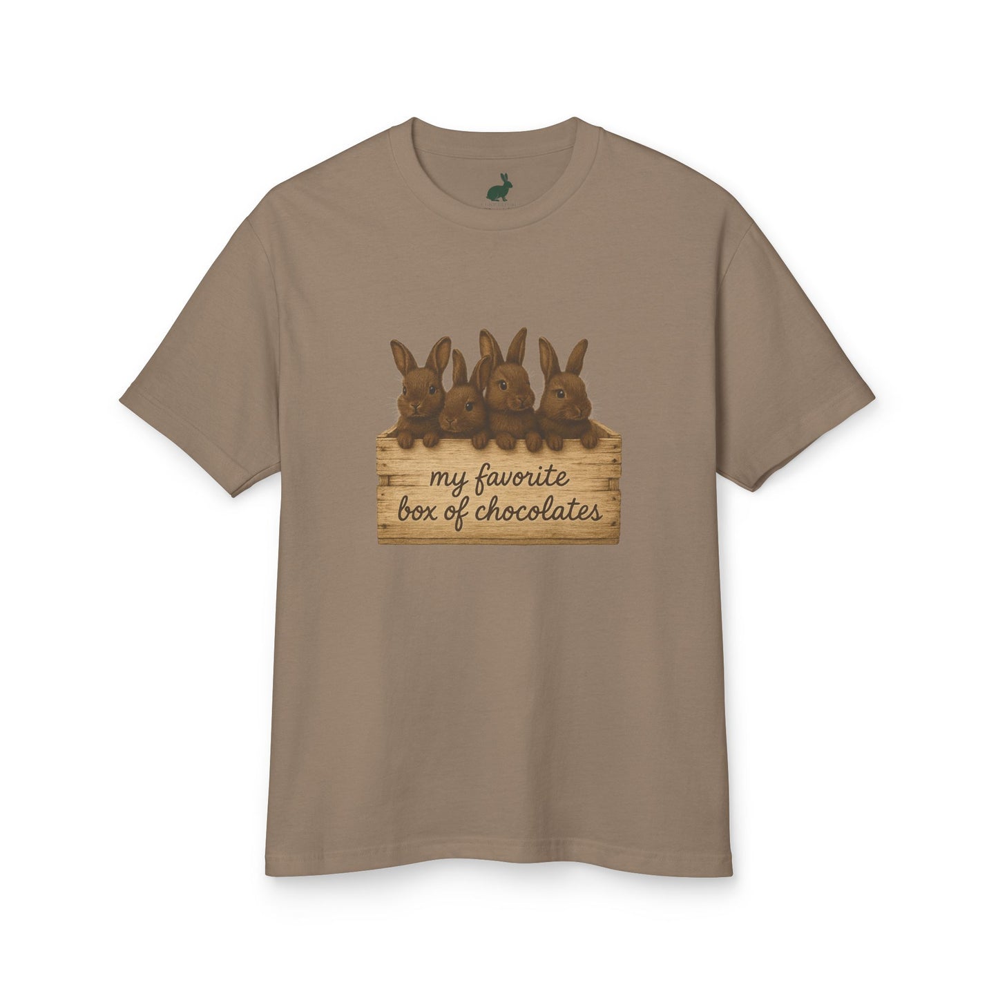 "My Favorite Box of Chocolates" Rustic Bunny Tee – Rabbit Breeder T-Shirt - Unisex Bunthusiast Shirt