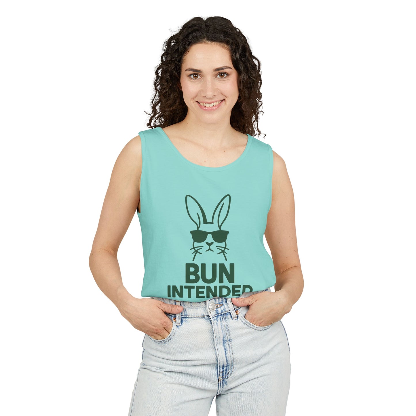 “Bun Intended” Funny Rabbit Tank Top – Unisex Summer Bunny Shirt