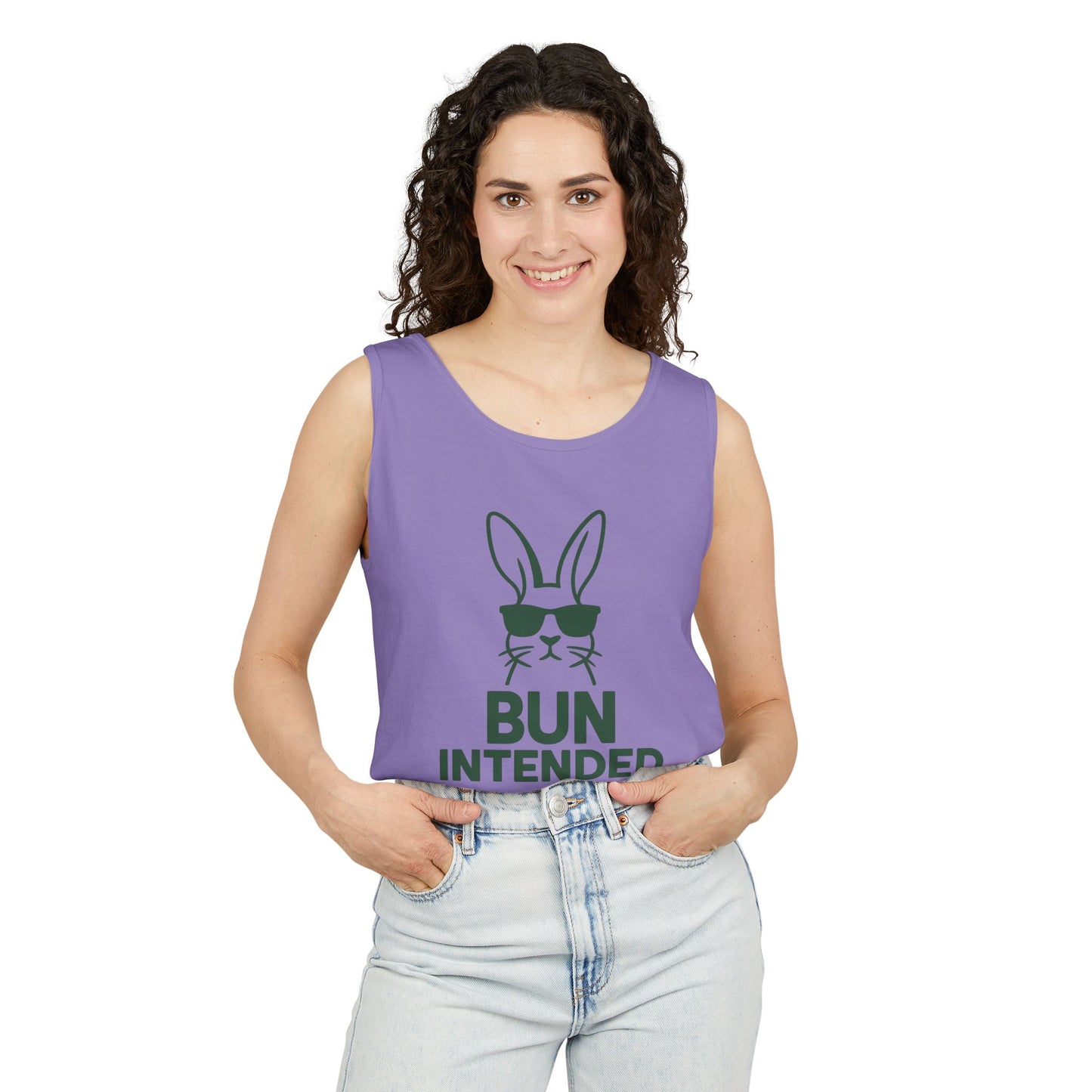“Bun Intended” Funny Rabbit Tank Top – Unisex Summer Bunny Shirt