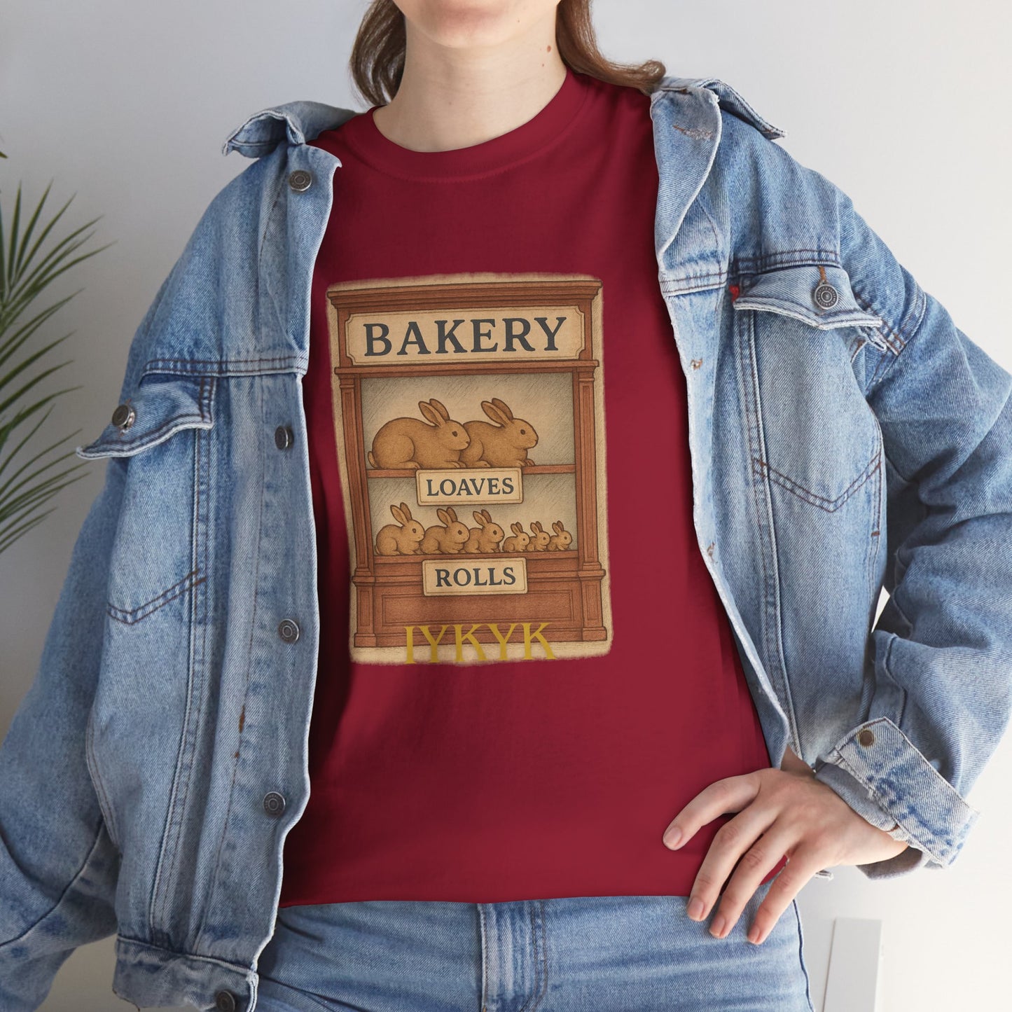 Loaves, Rolls & IYKYK – Bunny Bakery Tee - Unisex Short Sleeve - Vintage Bakery Shirt - Baking & Rabbit Lover Apparel