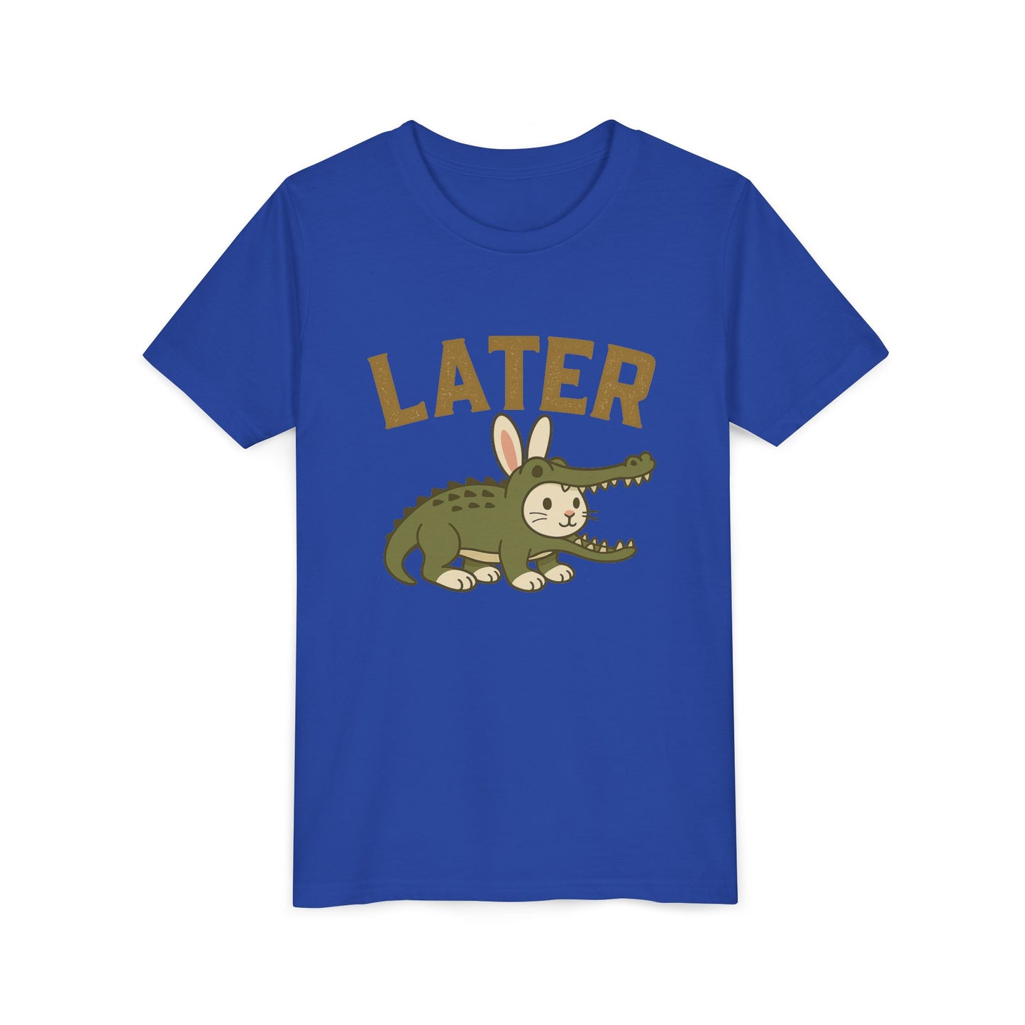 Later Gator Bunny Tee – Cute Youth Short Sleeve - Kids Rabbit T-Shirt - Funny Graphic Children's Shirt