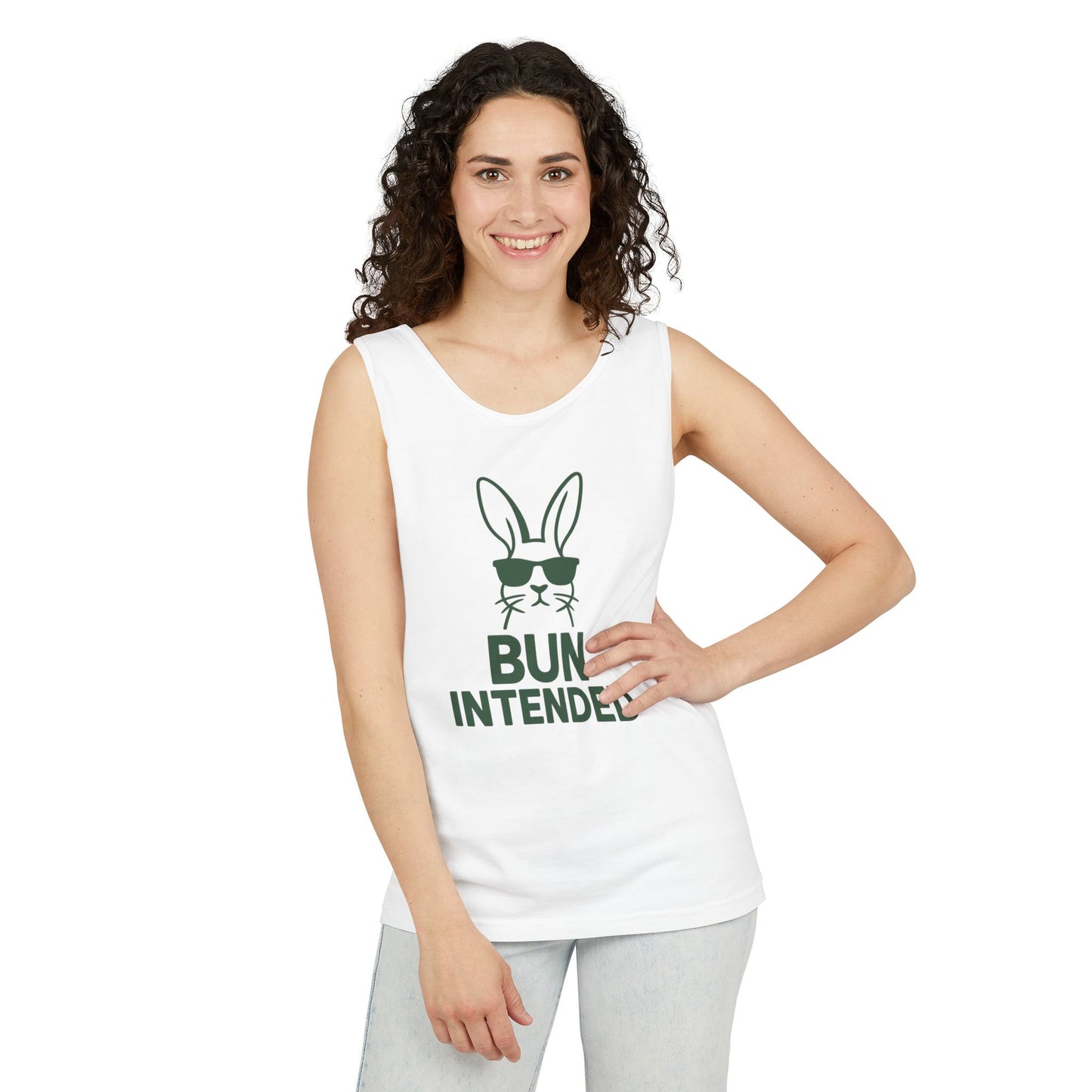 “Bun Intended” Funny Rabbit Tank Top – Unisex Summer Bunny Shirt