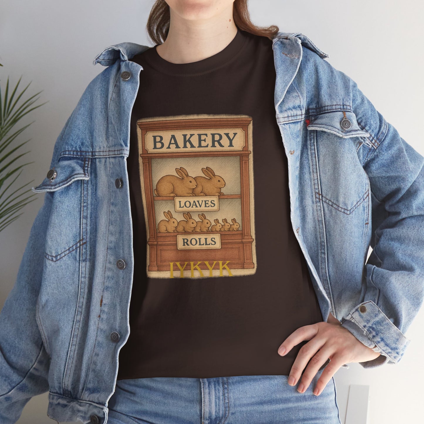 Loaves, Rolls & IYKYK – Bunny Bakery Tee - Unisex Short Sleeve - Vintage Bakery Shirt - Baking & Rabbit Lover Apparel