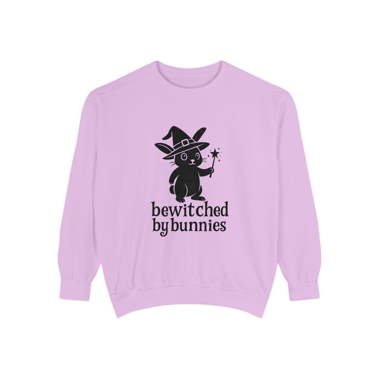 Bewitched by Bunnies Unisex Sweatshirt – Cozy Fall Rabbit Witch Pullover for Fall Festivities - Halloween Gift