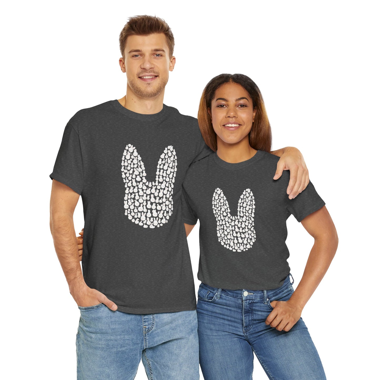 “Bun Within a Bun” Rabbit Head Shirt – Cuniculture Club Original - Cute Bunny Graphic Tee - Unisex Heavy Cotton T-Shirt