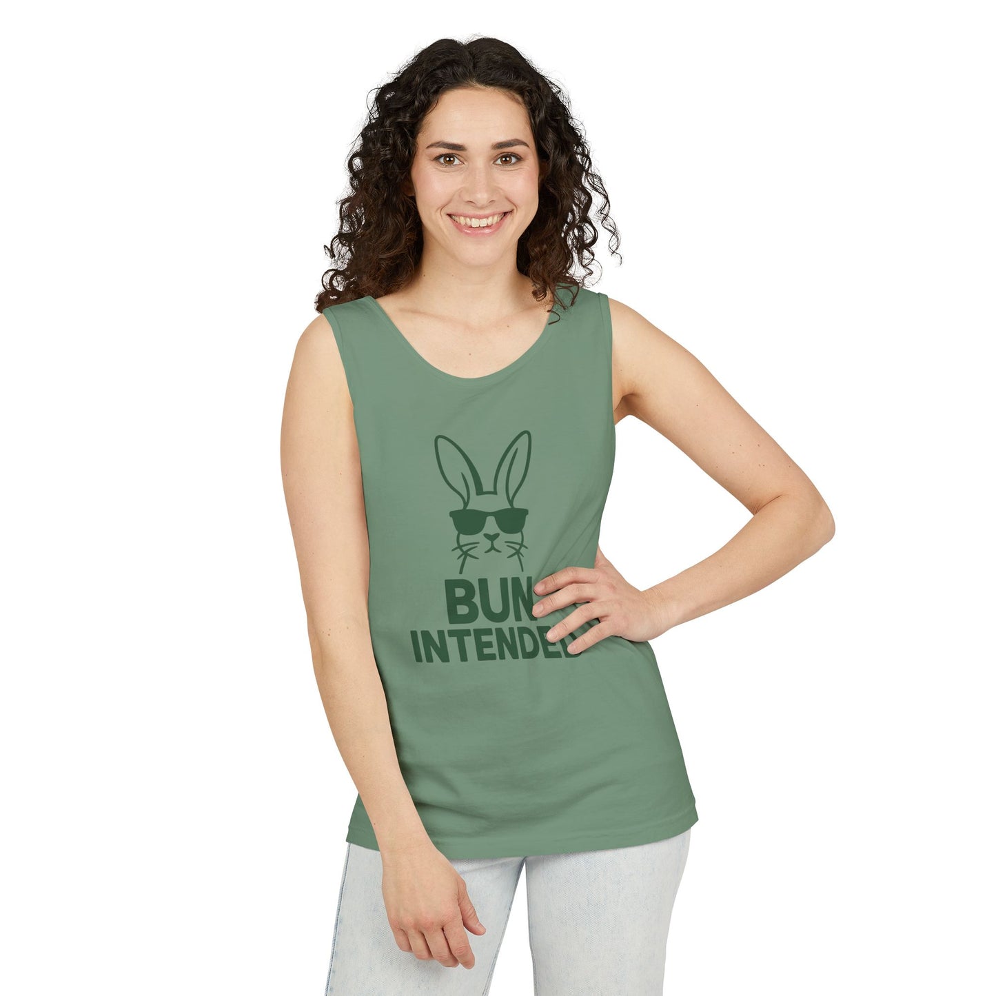 “Bun Intended” Funny Rabbit Tank Top – Unisex Summer Bunny Shirt