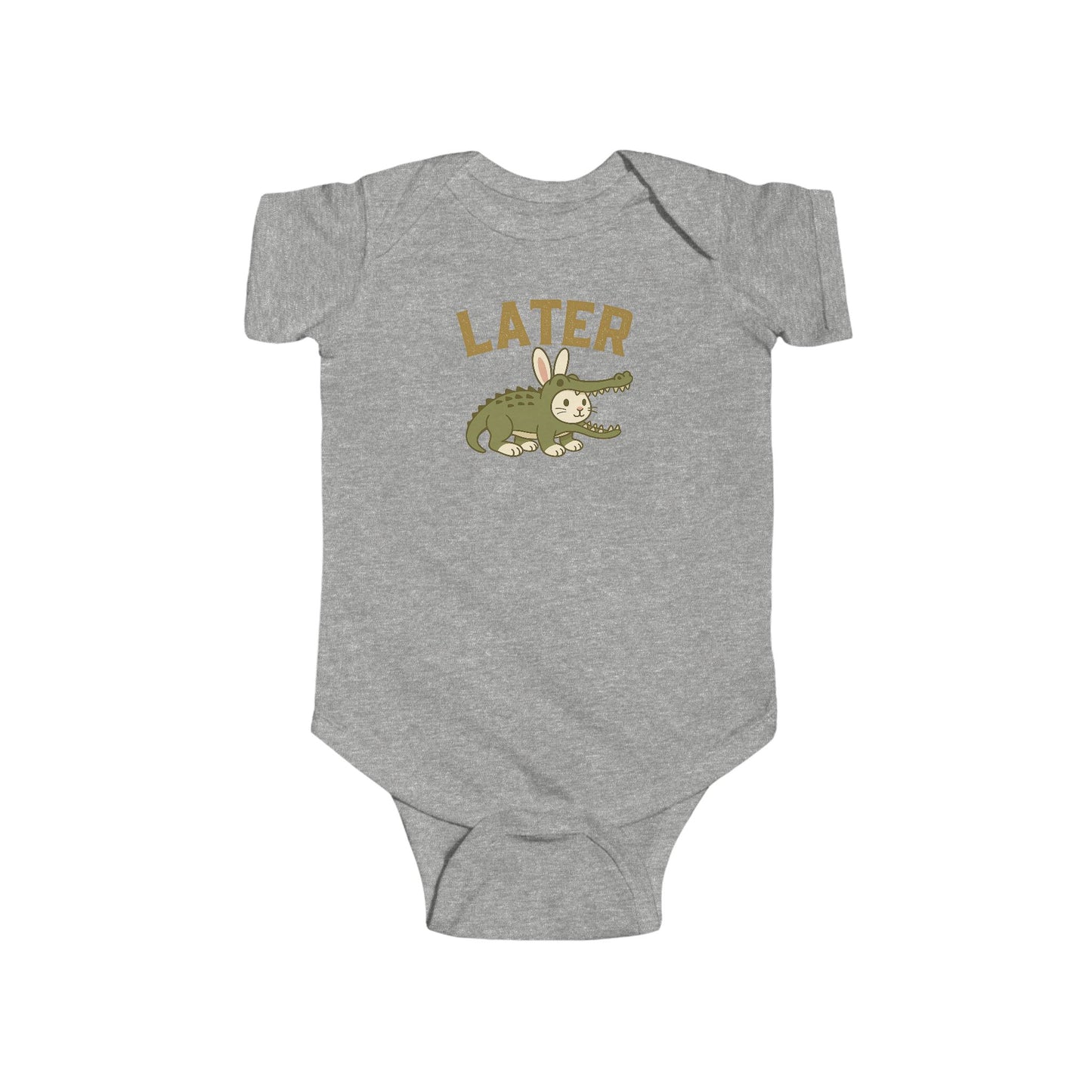 Later Gator Rabbit Infant Onesie – Funny Bunny Baby Bodysuit - Bun Lover Shower Gift