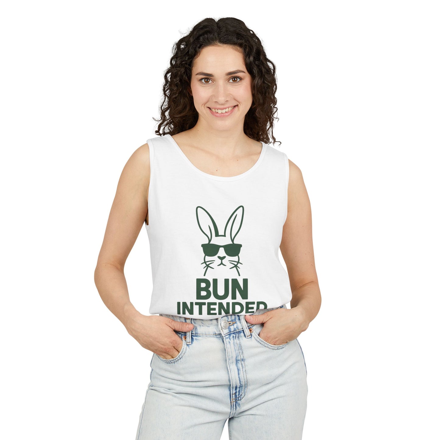 “Bun Intended” Funny Rabbit Tank Top – Unisex Summer Bunny Shirt