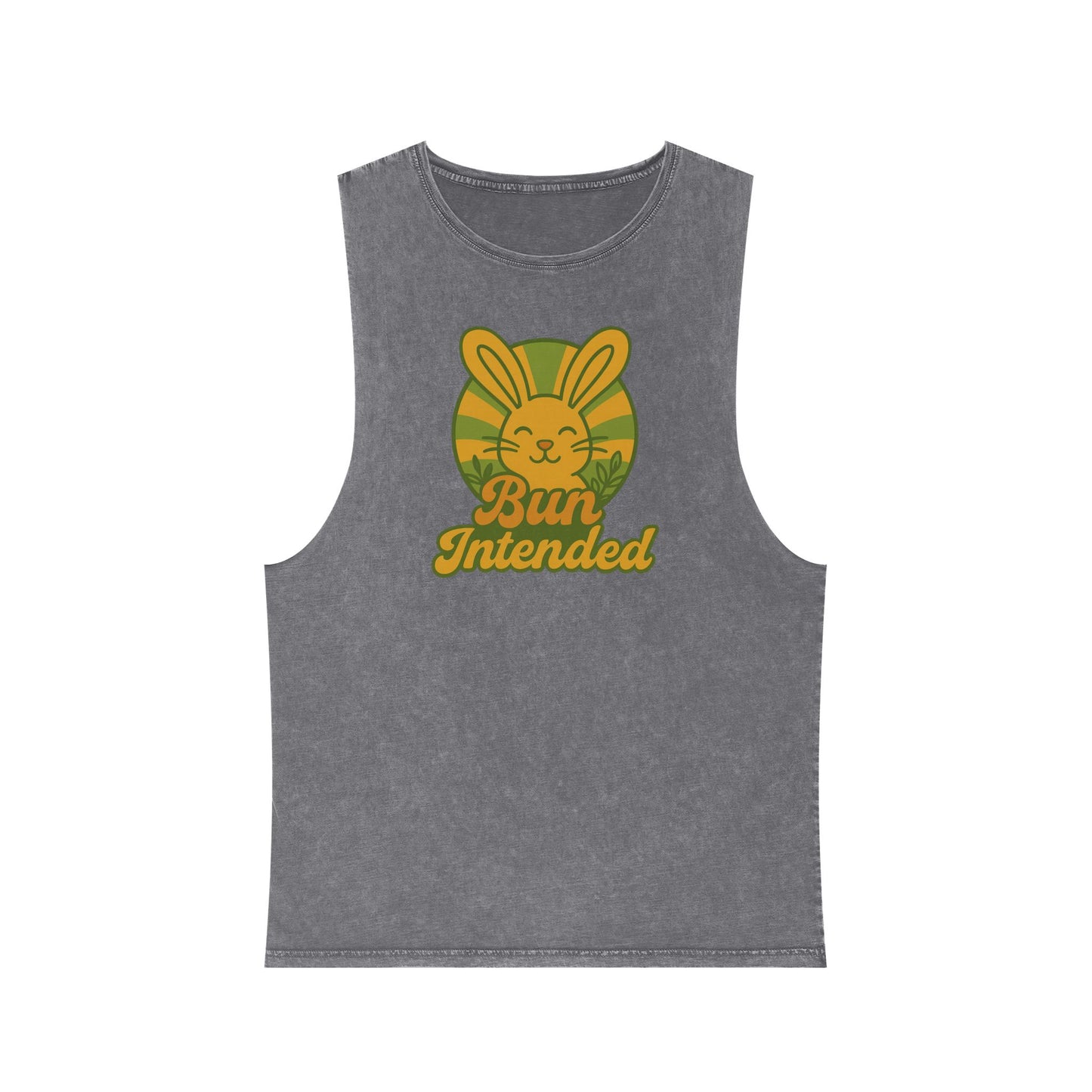 Stonewash Bun Intended Tank Top - Retro Graphic Tee - Vintage Casual Summer Wear - Gift for Rabbit Lovers - Everyday Style