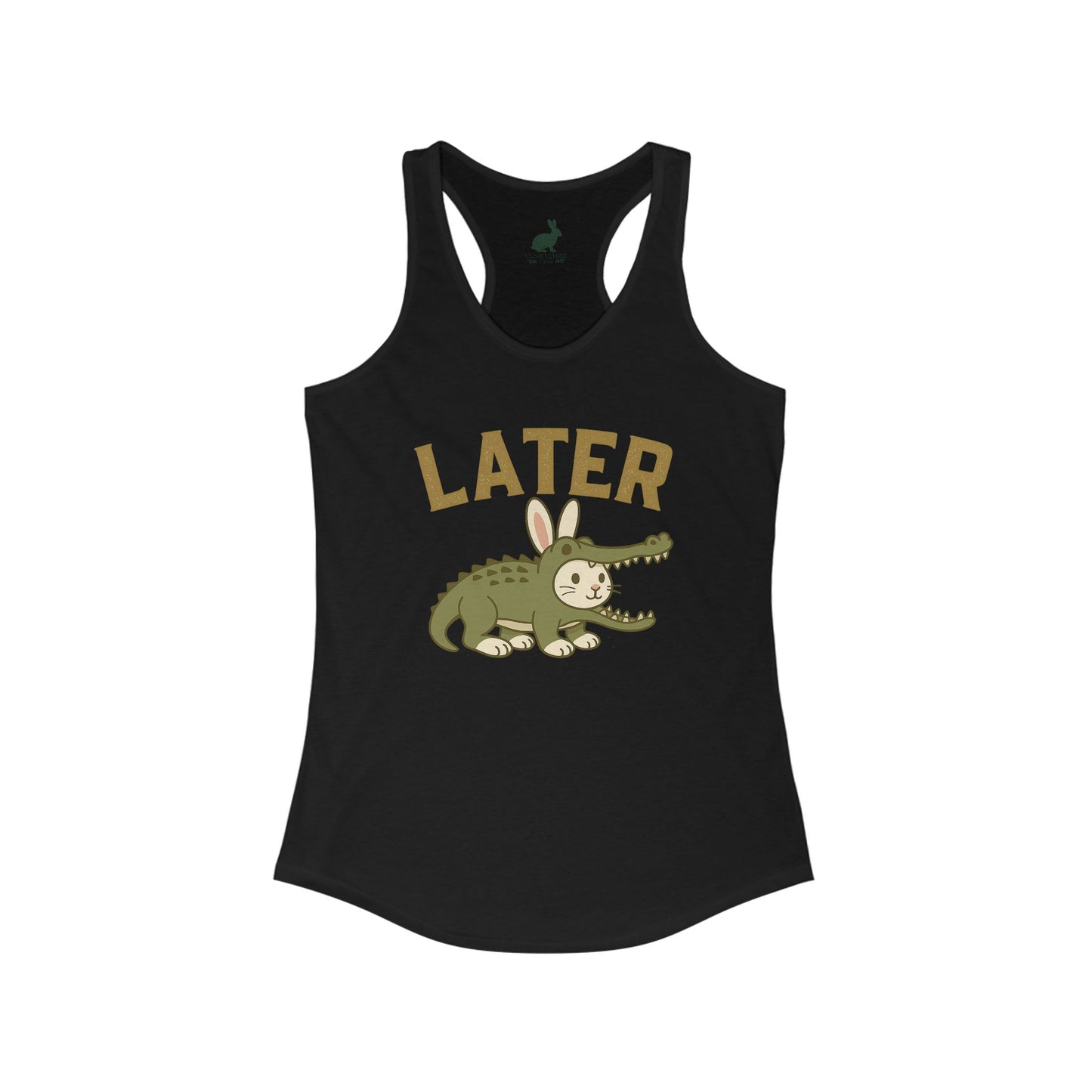 Later Gator (But Make It Bunny) Racerback Tank Top – Women’s Funny Rabbit Tank - Summer Graphic Tee