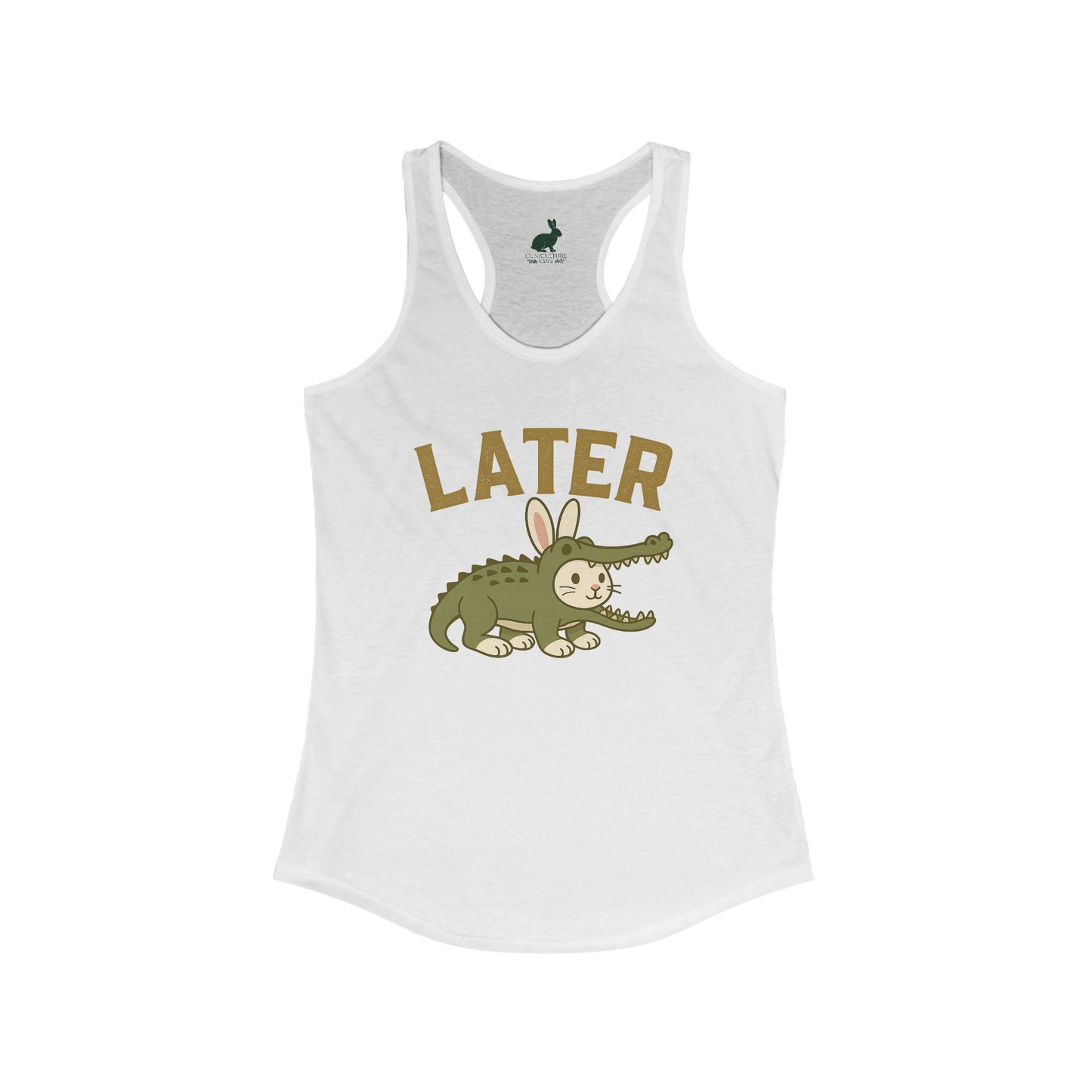 Later Gator (But Make It Bunny) Racerback Tank Top – Women’s Funny Rabbit Tank - Summer Graphic Tee