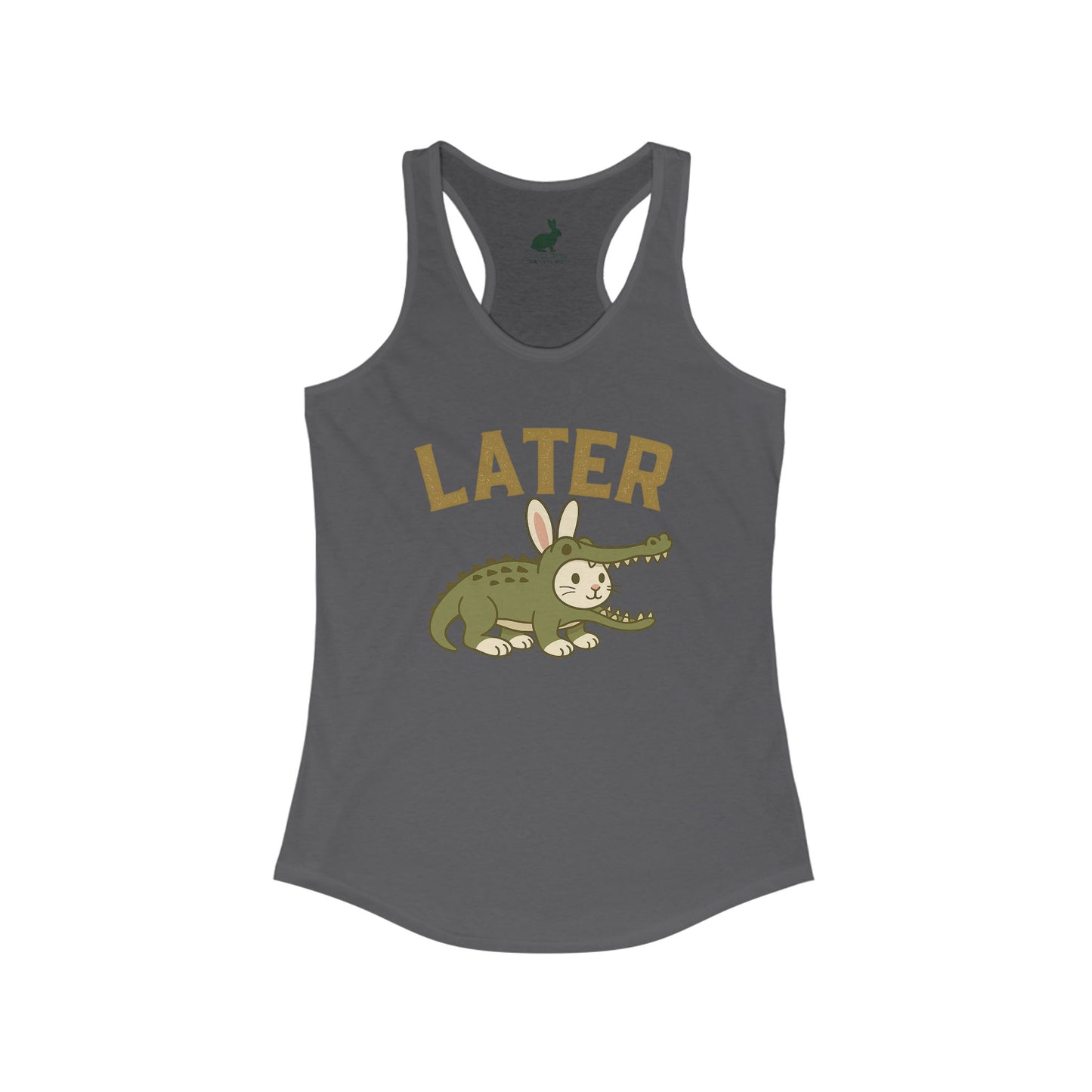 Later Gator (But Make It Bunny) Racerback Tank Top – Women’s Funny Rabbit Tank - Summer Graphic Tee
