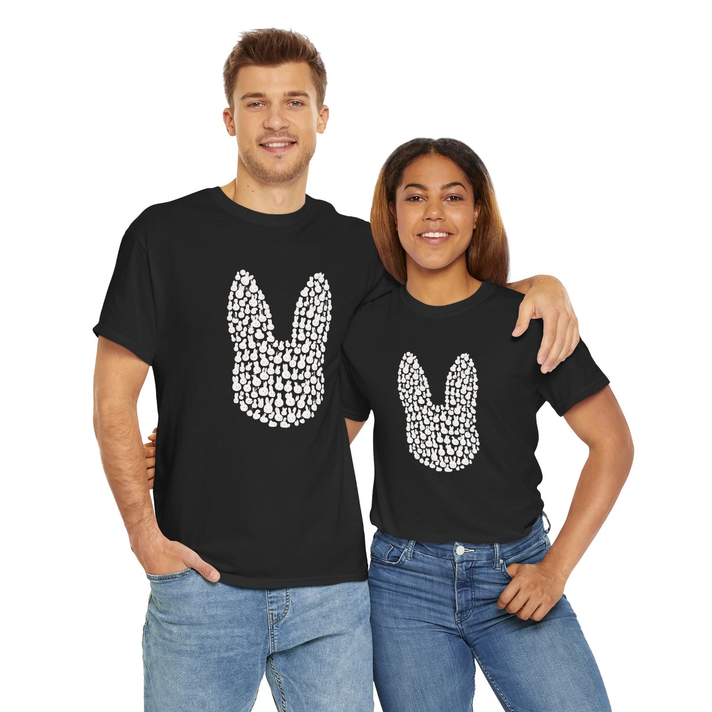 “Bun Within a Bun” Rabbit Head Shirt – Cuniculture Club Original - Cute Bunny Graphic Tee - Unisex Heavy Cotton T-Shirt