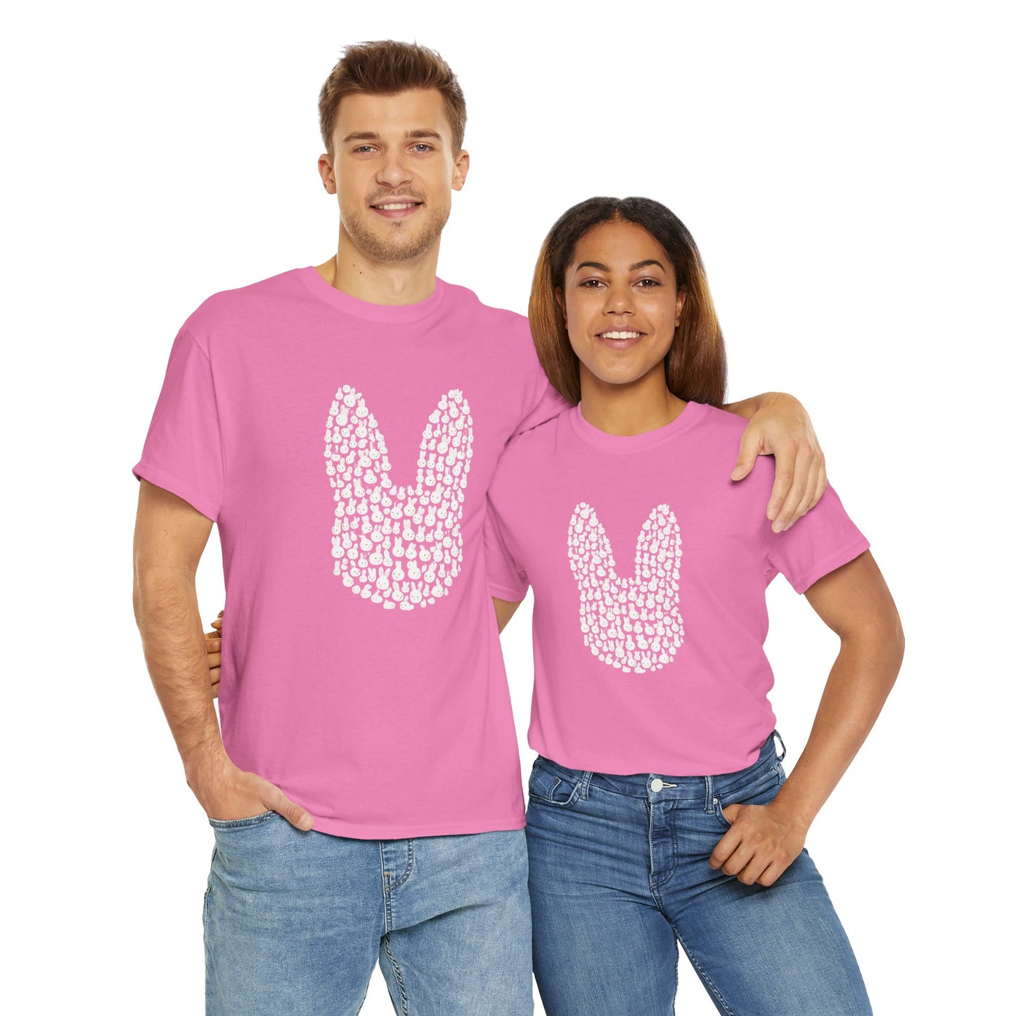 “Bun Within a Bun” Rabbit Head Shirt – Cuniculture Club Original - Cute Bunny Graphic Tee - Unisex Heavy Cotton T-Shirt