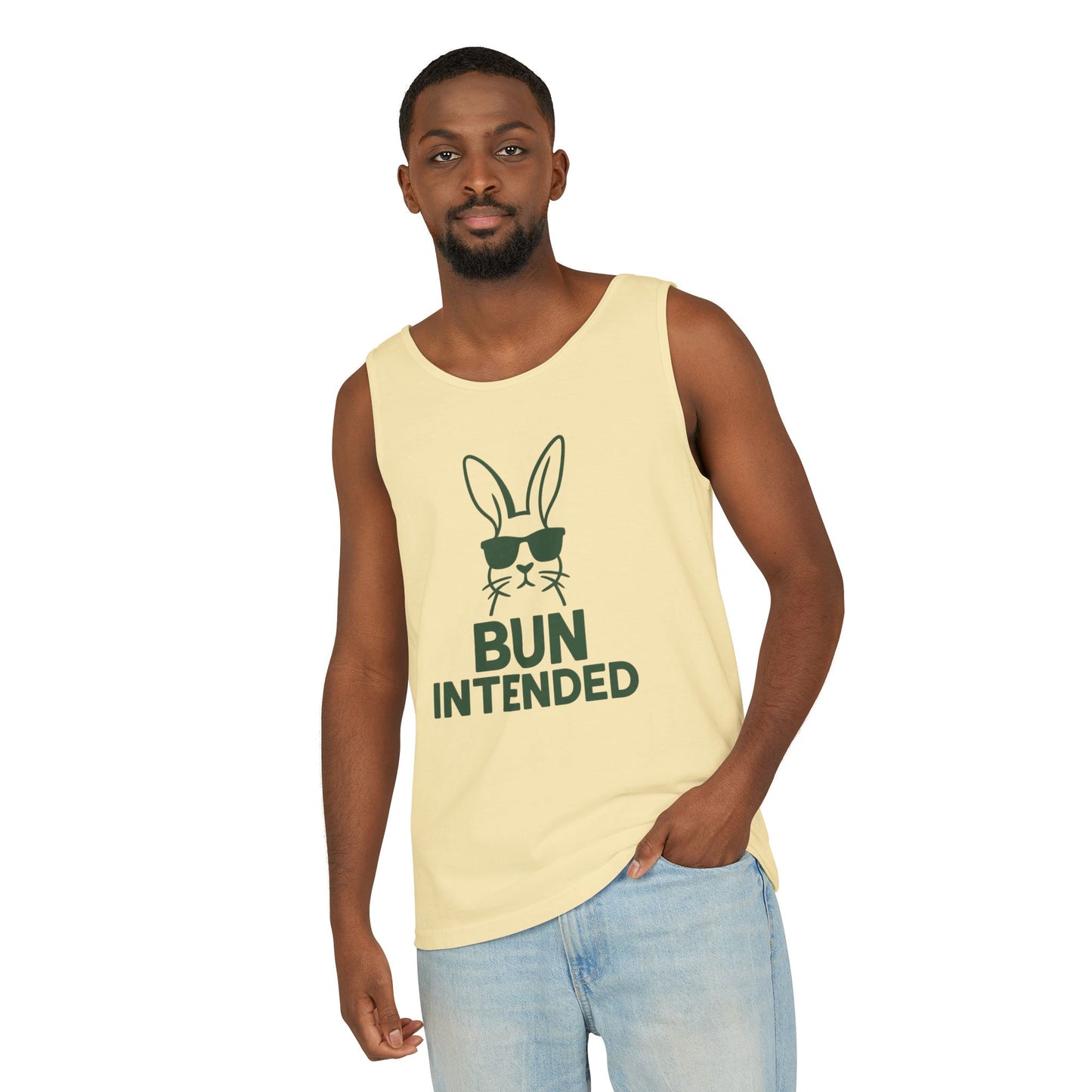 “Bun Intended” Funny Rabbit Tank Top – Unisex Summer Bunny Shirt