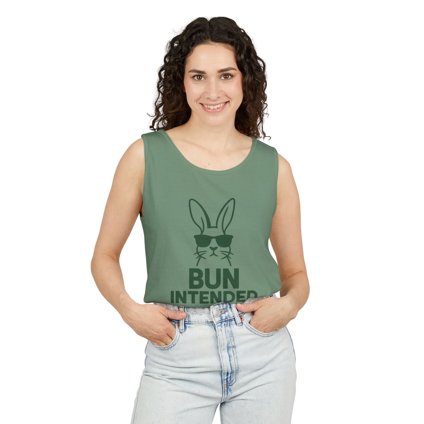 “Bun Intended” Funny Rabbit Tank Top – Unisex Summer Bunny Shirt