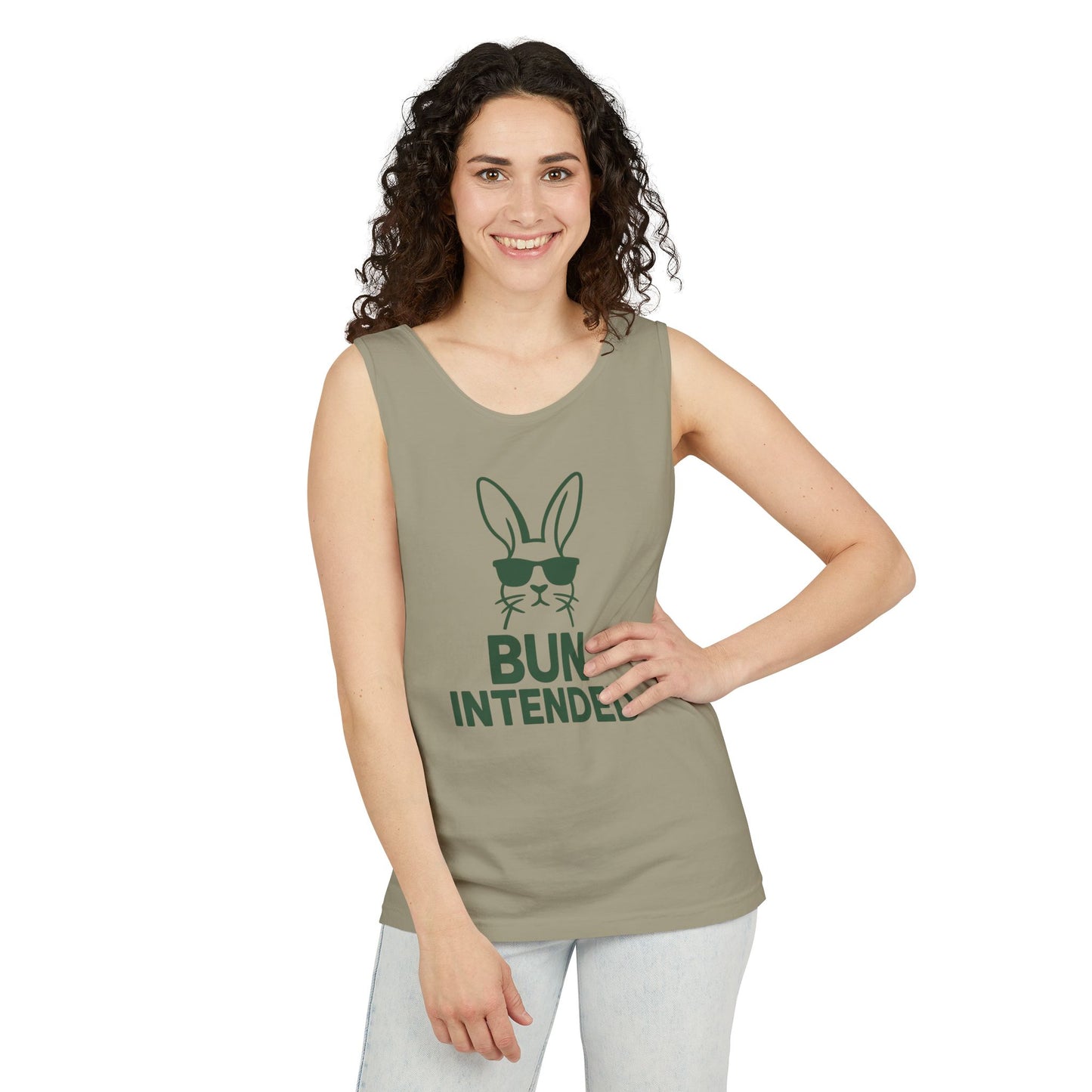 “Bun Intended” Funny Rabbit Tank Top – Unisex Summer Bunny Shirt