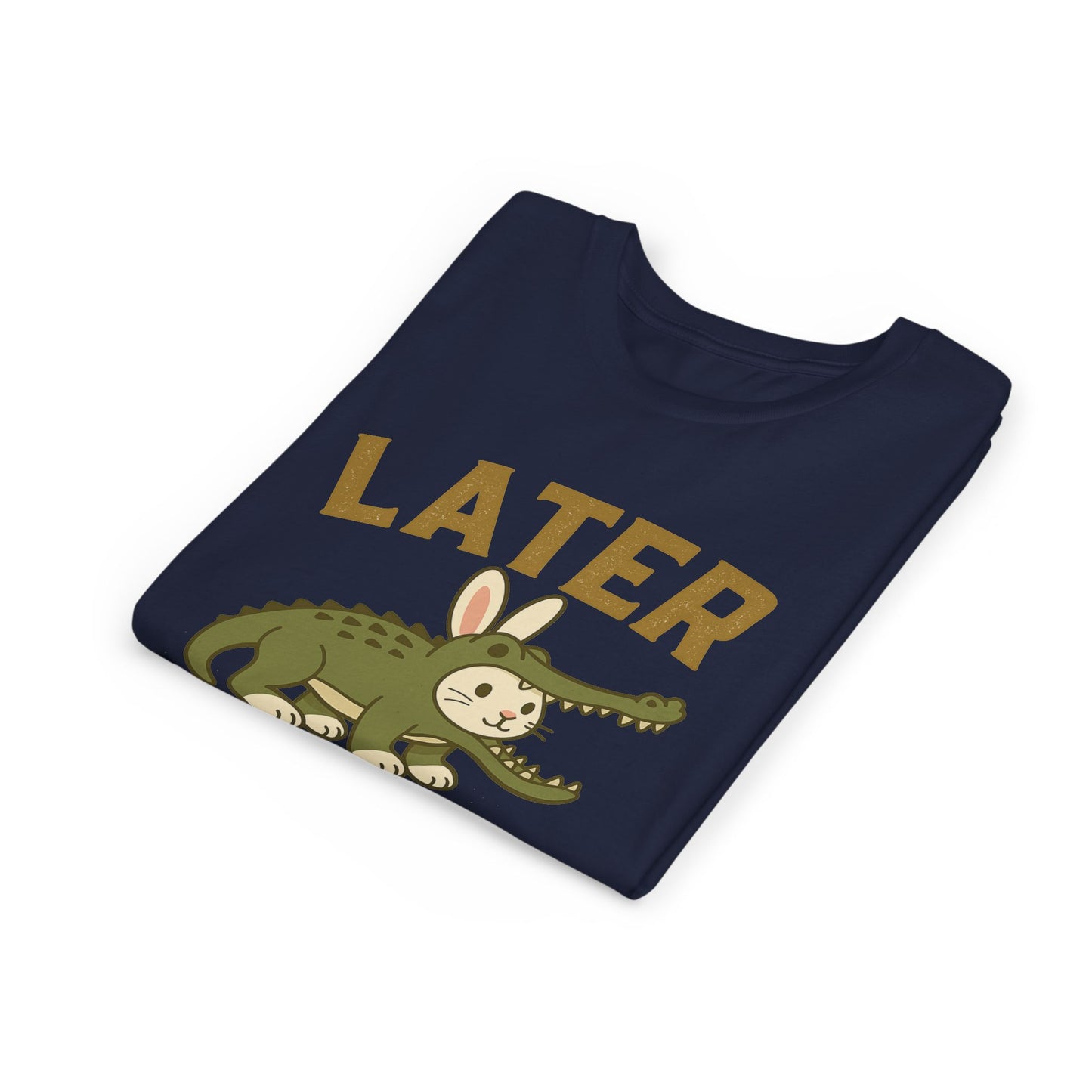 Later Gator Bunny Tee – Cute Youth Short Sleeve - Kids Rabbit T-Shirt - Funny Graphic Children's Shirt