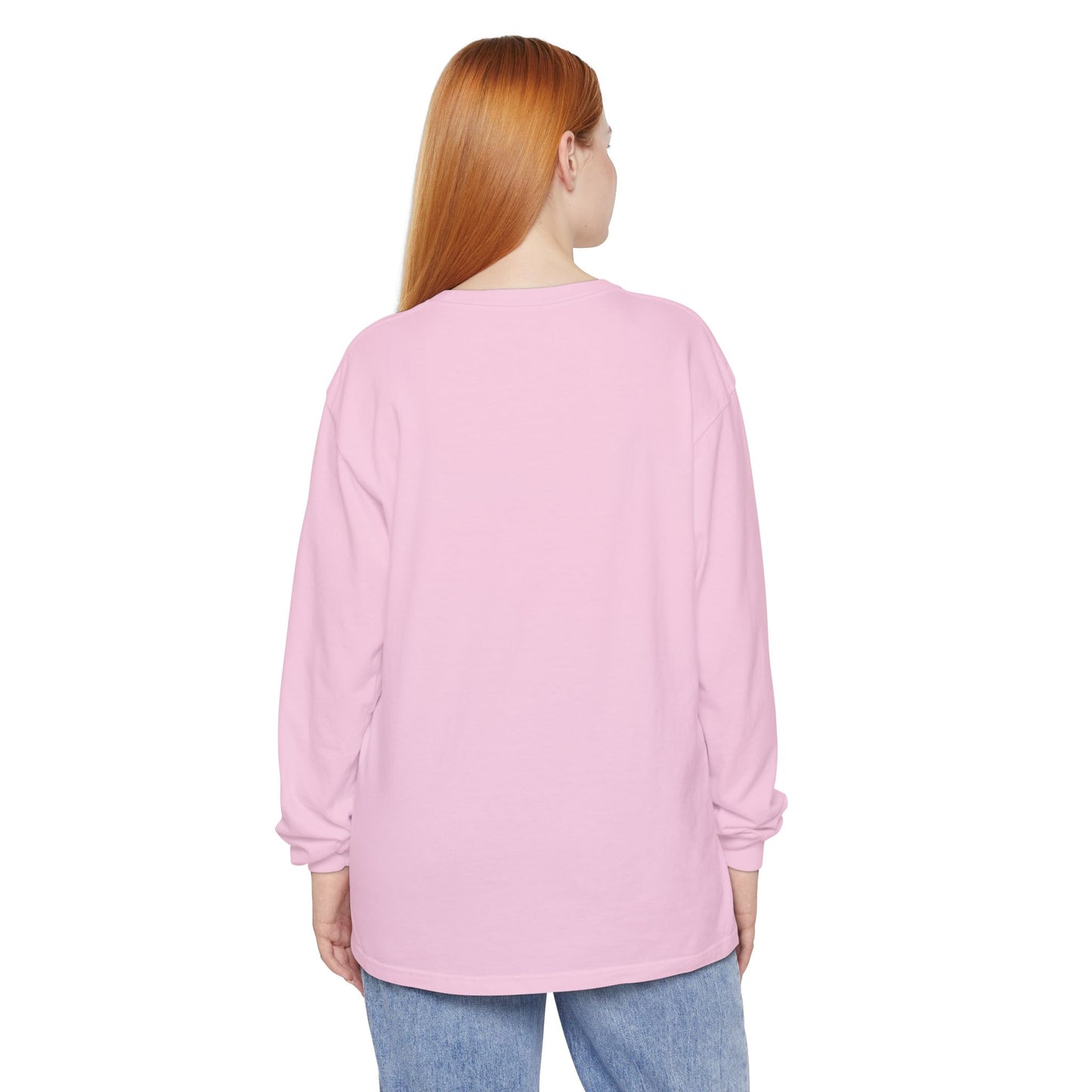 Bun Mom Long Sleeve T-Shirt | Rabbit Ears Vintage Dusty Rose Ink Script Tee - Bunny Lovers Gift Idea