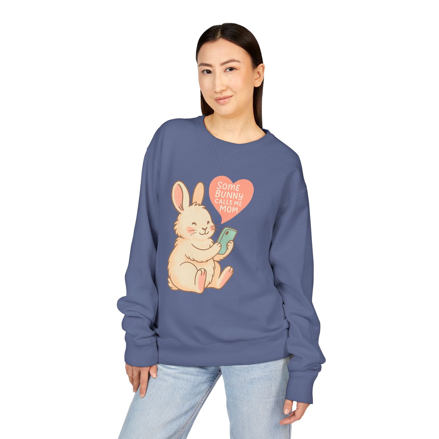 Some Bunny Calls Me Mom Sweatshirt – Cozy Bun Mom Rabbit Crewneck | Gift for Mothers
