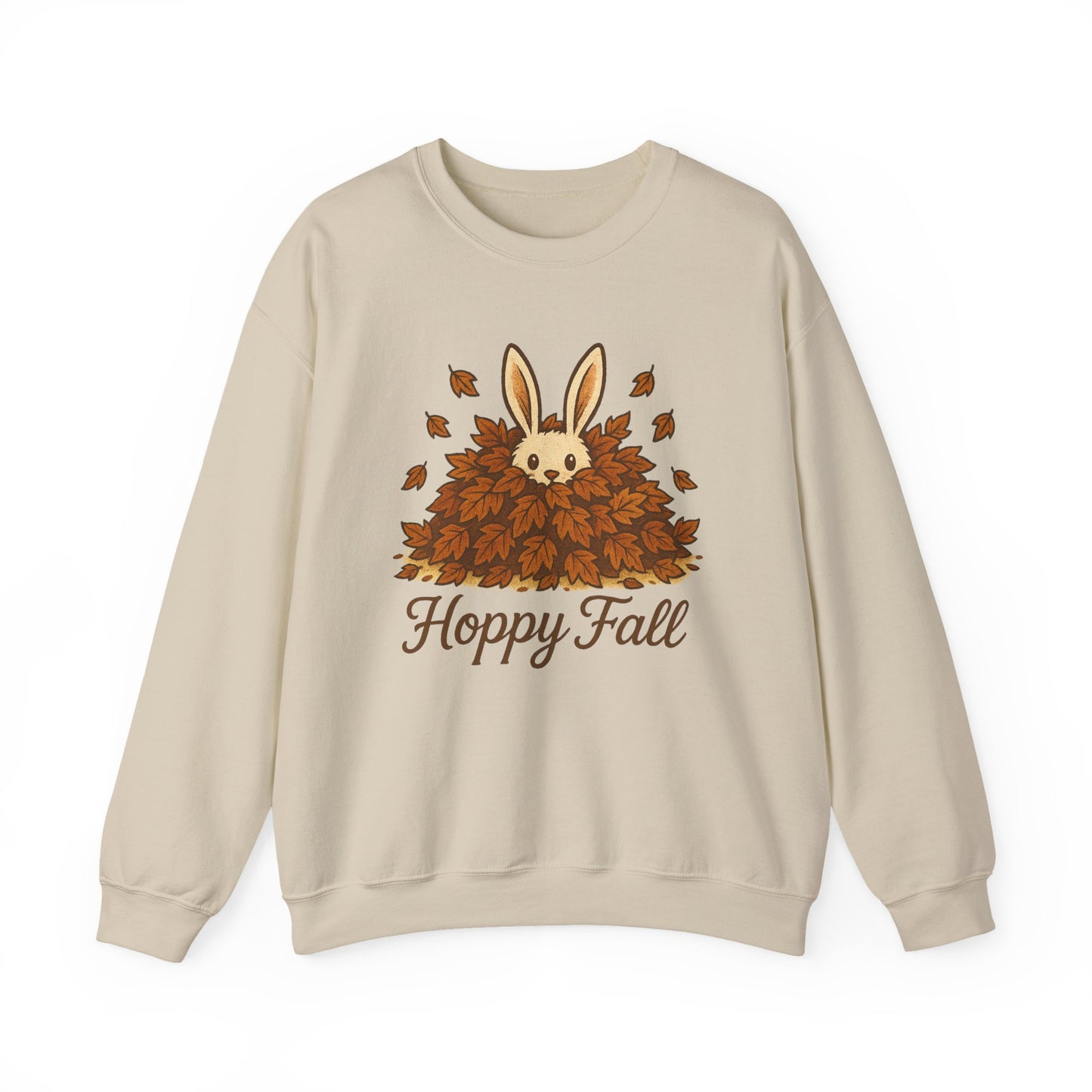 Hoppy Fall β Unisex Cozy Sweatshirt | Rabbit & Autumn Leaves Comfy Crewneck | Fall Fashion - Seasonal Halloween Gift