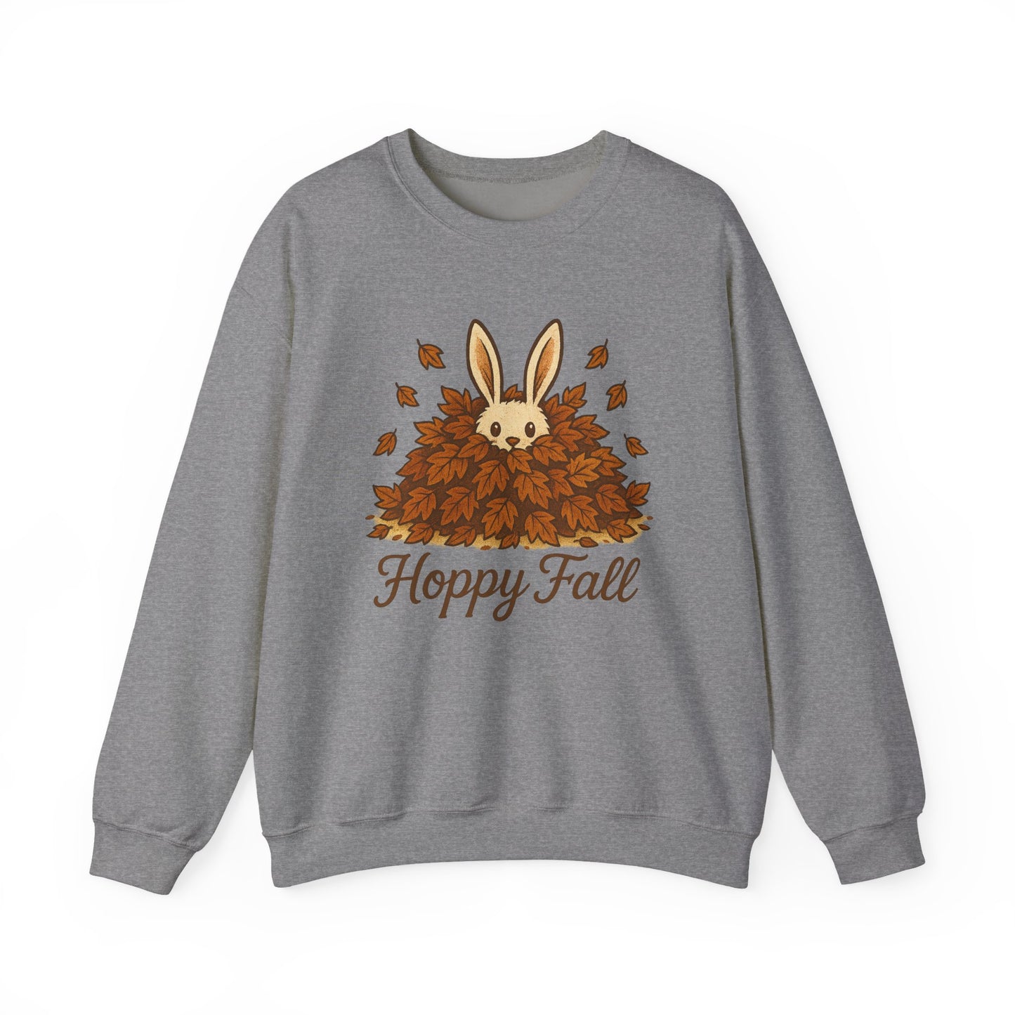Hoppy Fall β Unisex Cozy Sweatshirt | Rabbit & Autumn Leaves Comfy Crewneck | Fall Fashion - Seasonal Halloween Gift