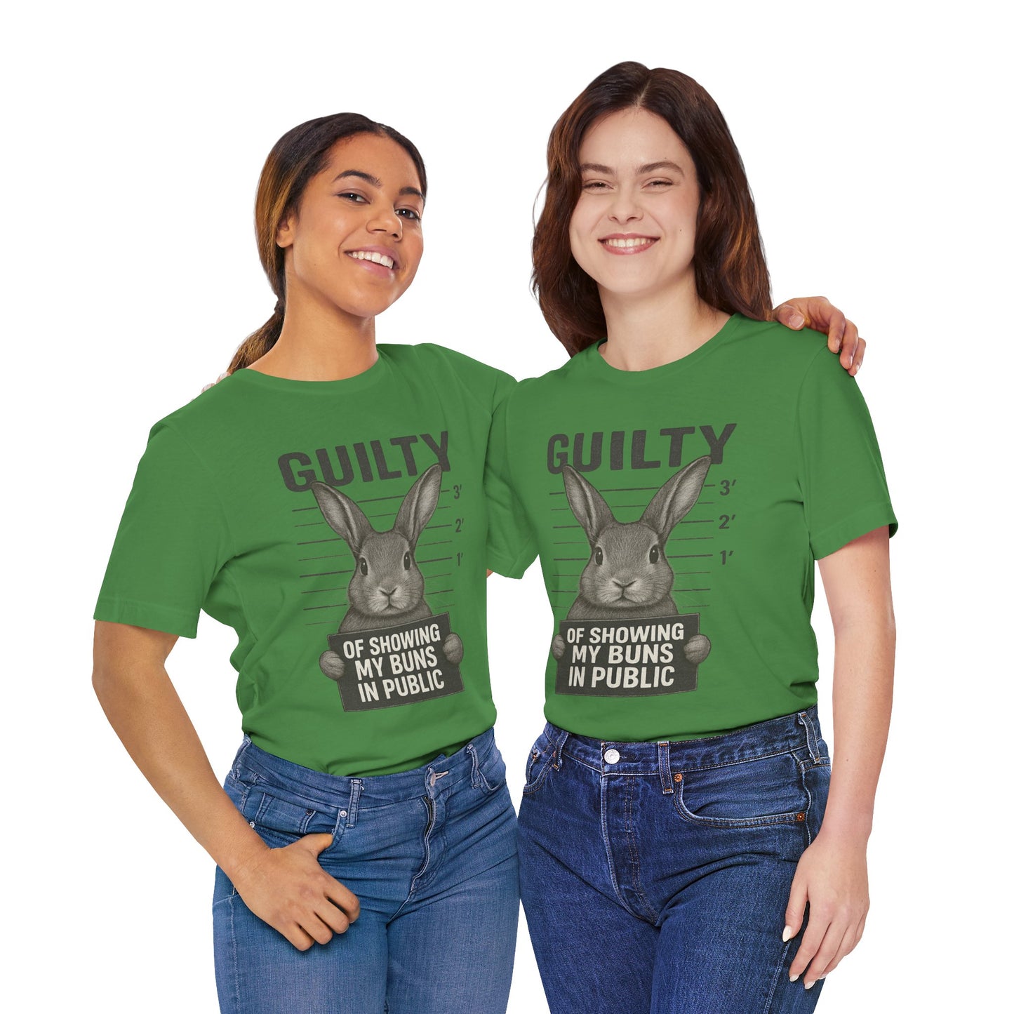 Guilty of Showing My Buns in Public Rabbit Exhibitor T-Shirt – Unisex Funny Bunny Graphic Tee - Quirky Gift for Animal Lovers