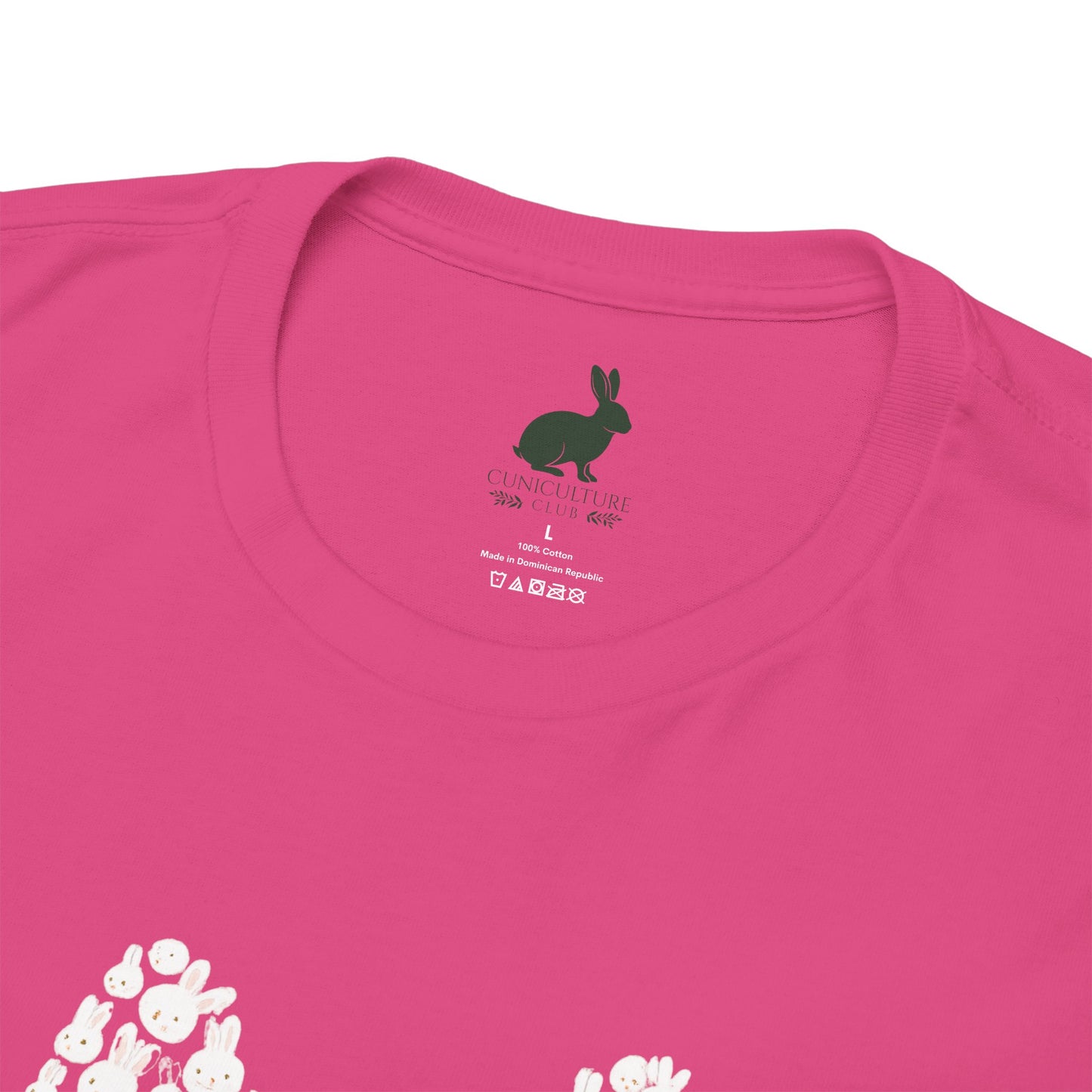 “Bun Within a Bun” Rabbit Head Shirt – Cuniculture Club Original - Cute Bunny Graphic Tee - Unisex Heavy Cotton T-Shirt
