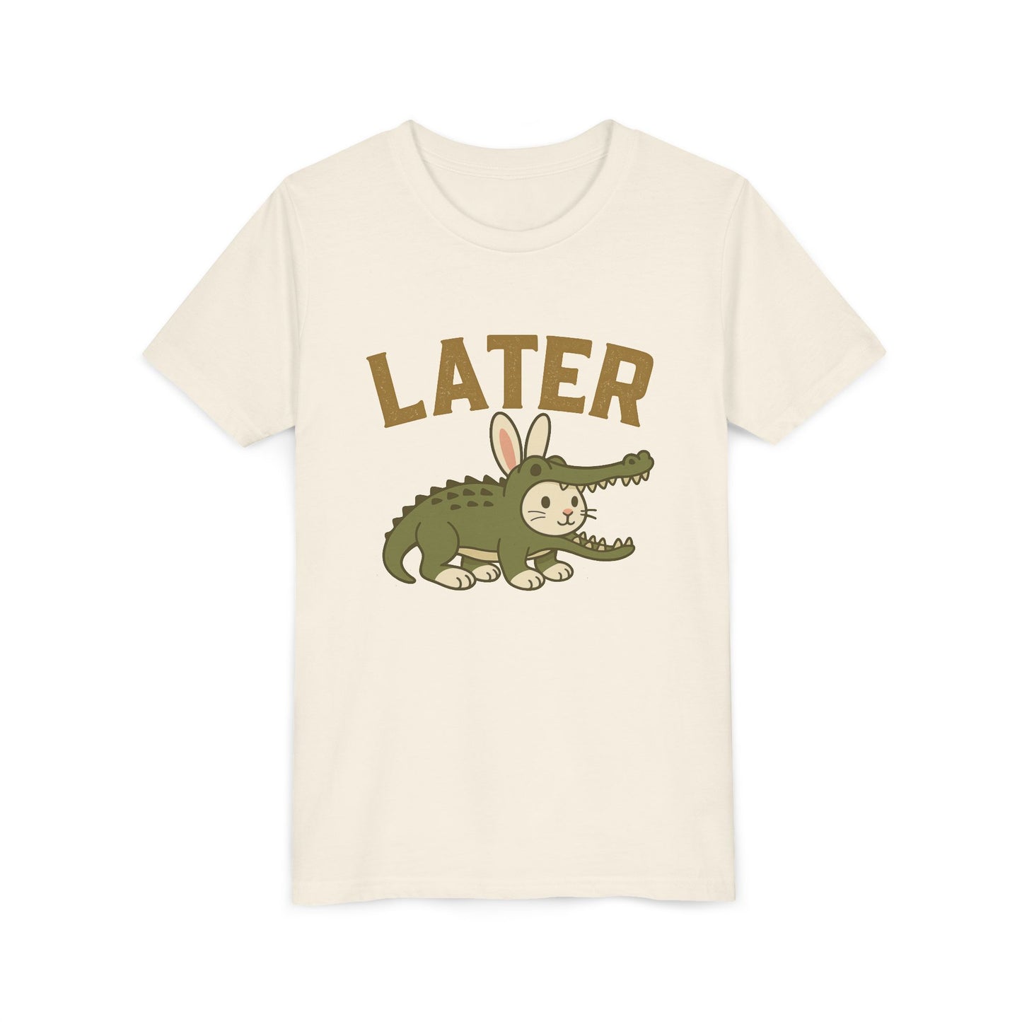 Later Gator Bunny Tee – Cute Youth Short Sleeve - Kids Rabbit T-Shirt - Funny Graphic Children's Shirt