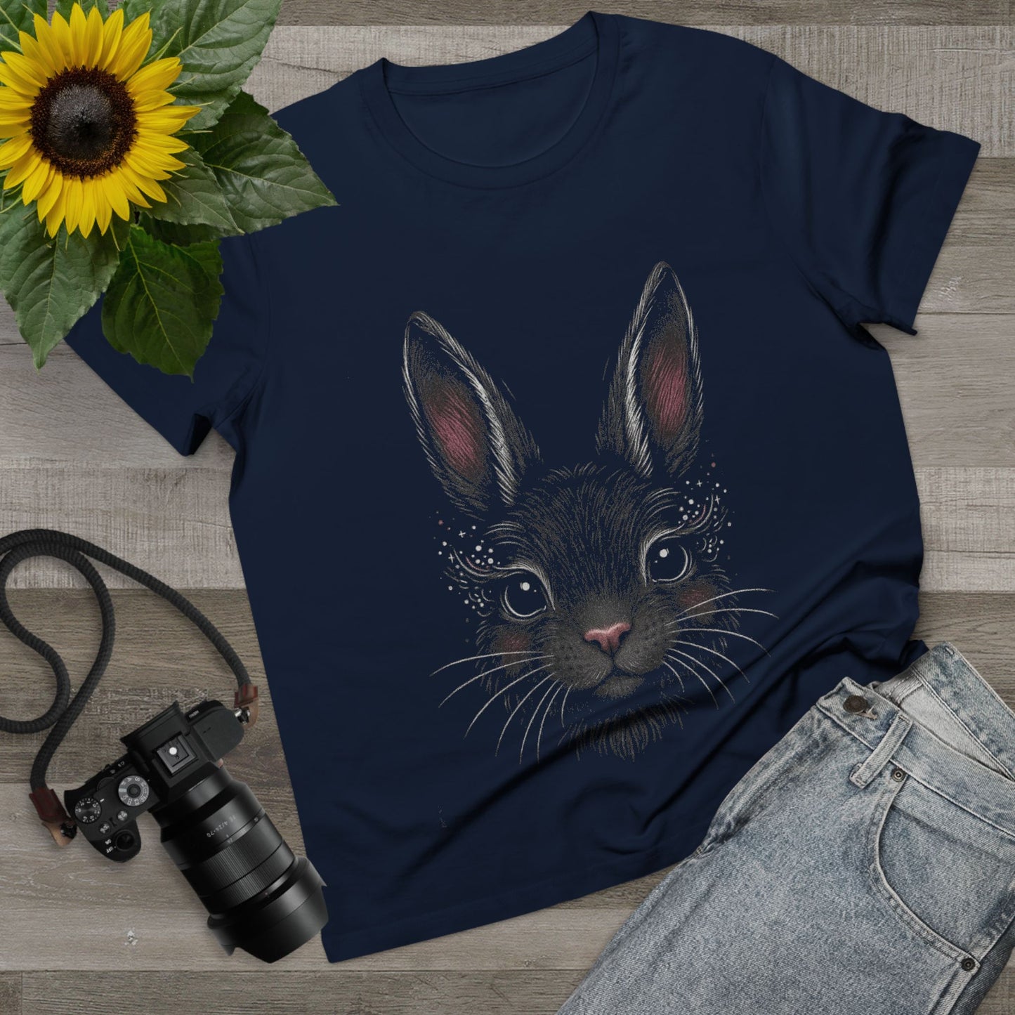 Bunthusiast’s Dream Tee – Sparkly Whiskers & Wonder Bunny - Women's Rabbit Graphic T-Shirt