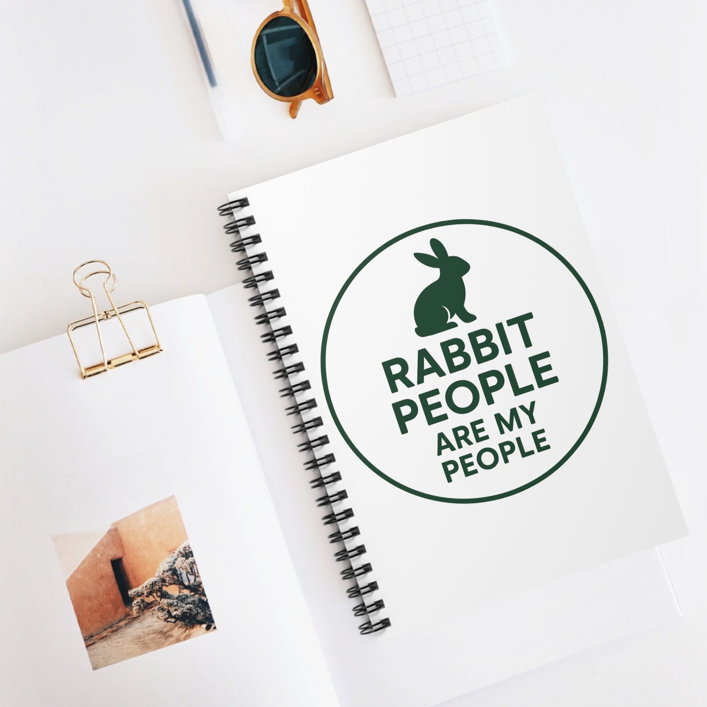 Rabbit People Are My People Spiral Notebook – Bunny Owner Journal - Gift for Animal Lovers - School and Office Supplies