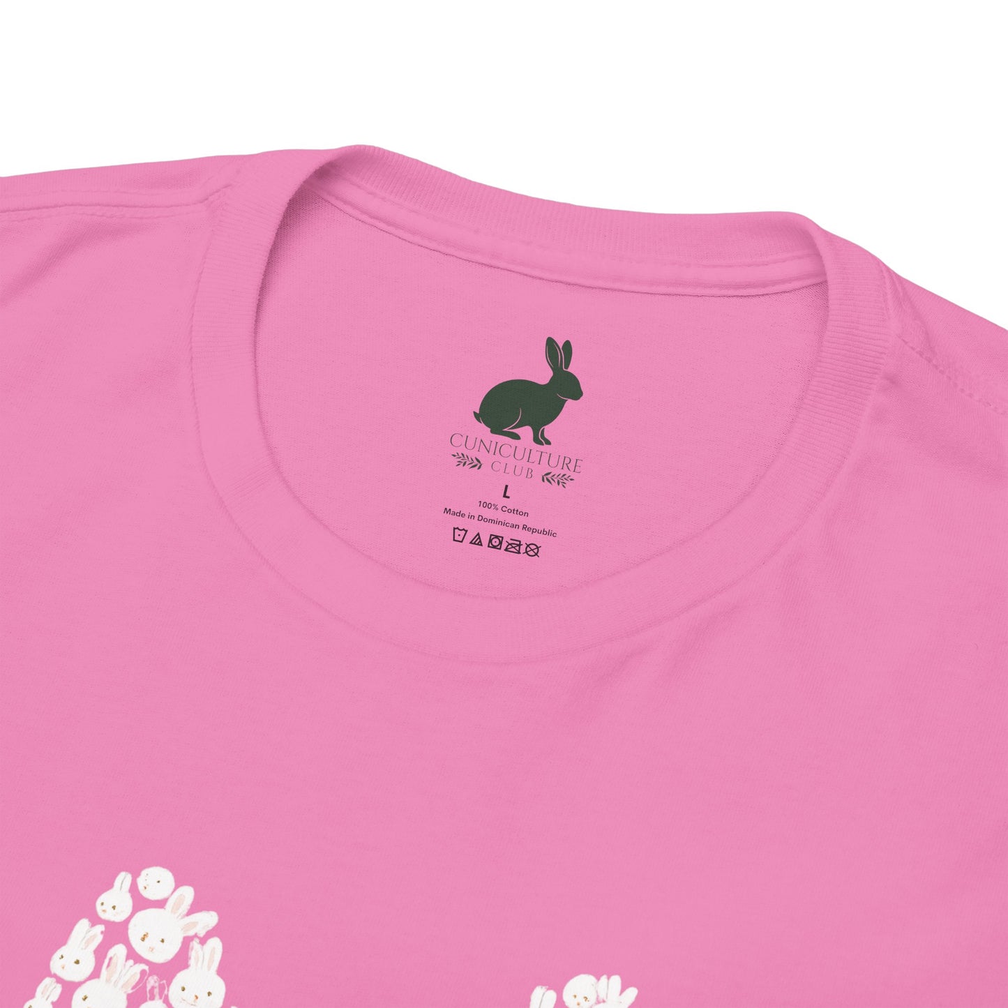 “Bun Within a Bun” Rabbit Head Shirt – Cuniculture Club Original - Cute Bunny Graphic Tee - Unisex Heavy Cotton T-Shirt