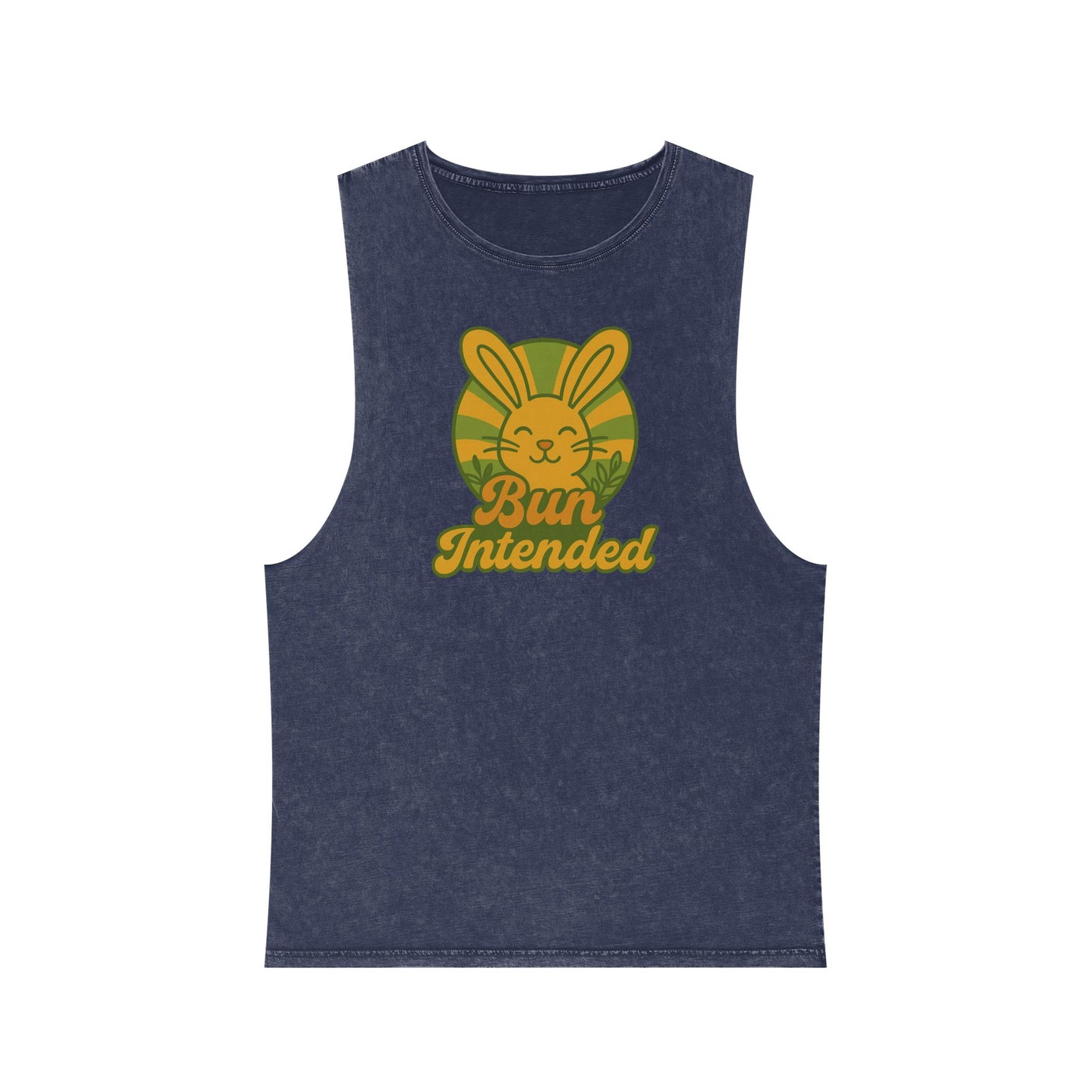 Stonewash Bun Intended Tank Top - Retro Graphic Tee - Vintage Casual Summer Wear - Gift for Rabbit Lovers - Everyday Style