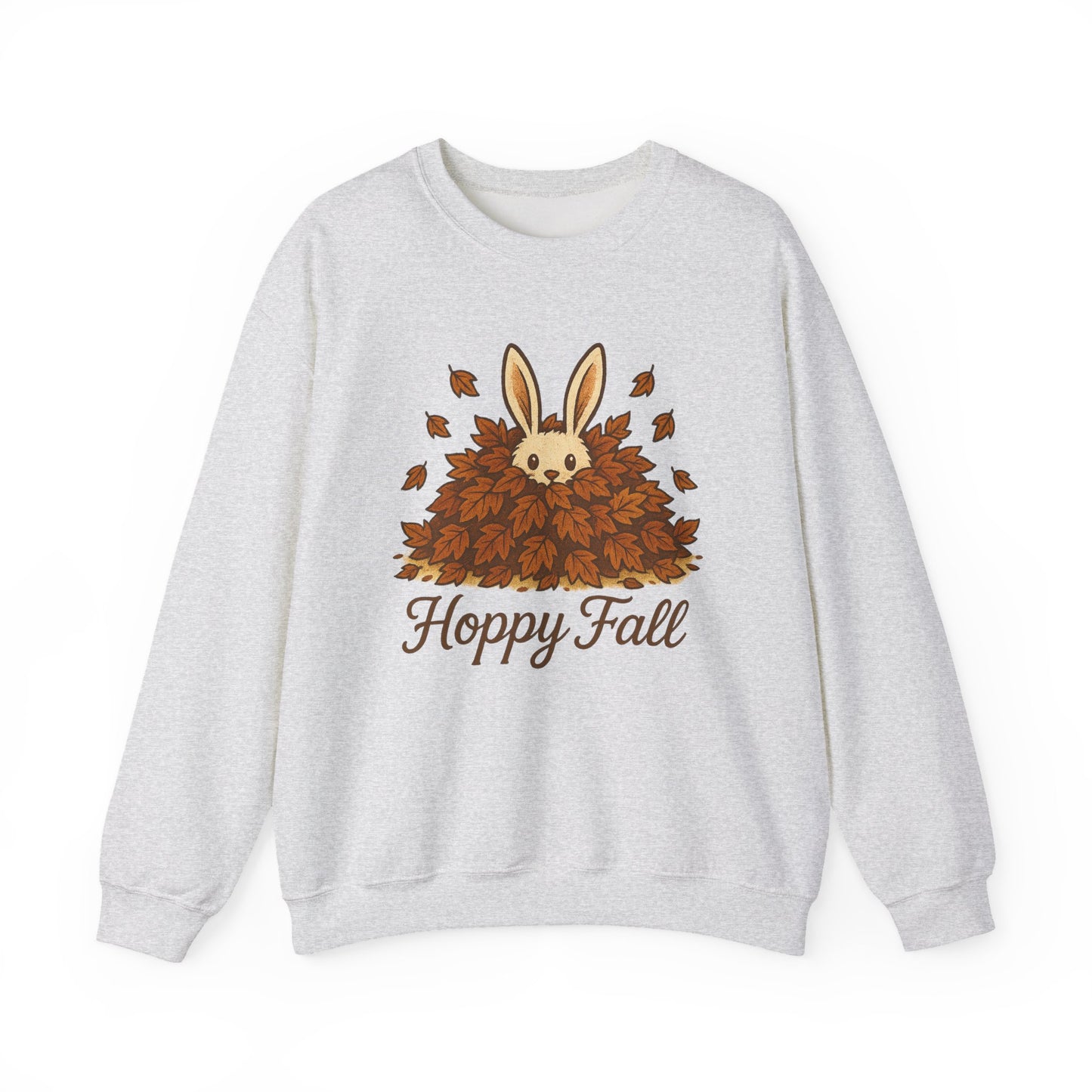 Hoppy Fall β Unisex Cozy Sweatshirt | Rabbit & Autumn Leaves Comfy Crewneck | Fall Fashion - Seasonal Halloween Gift