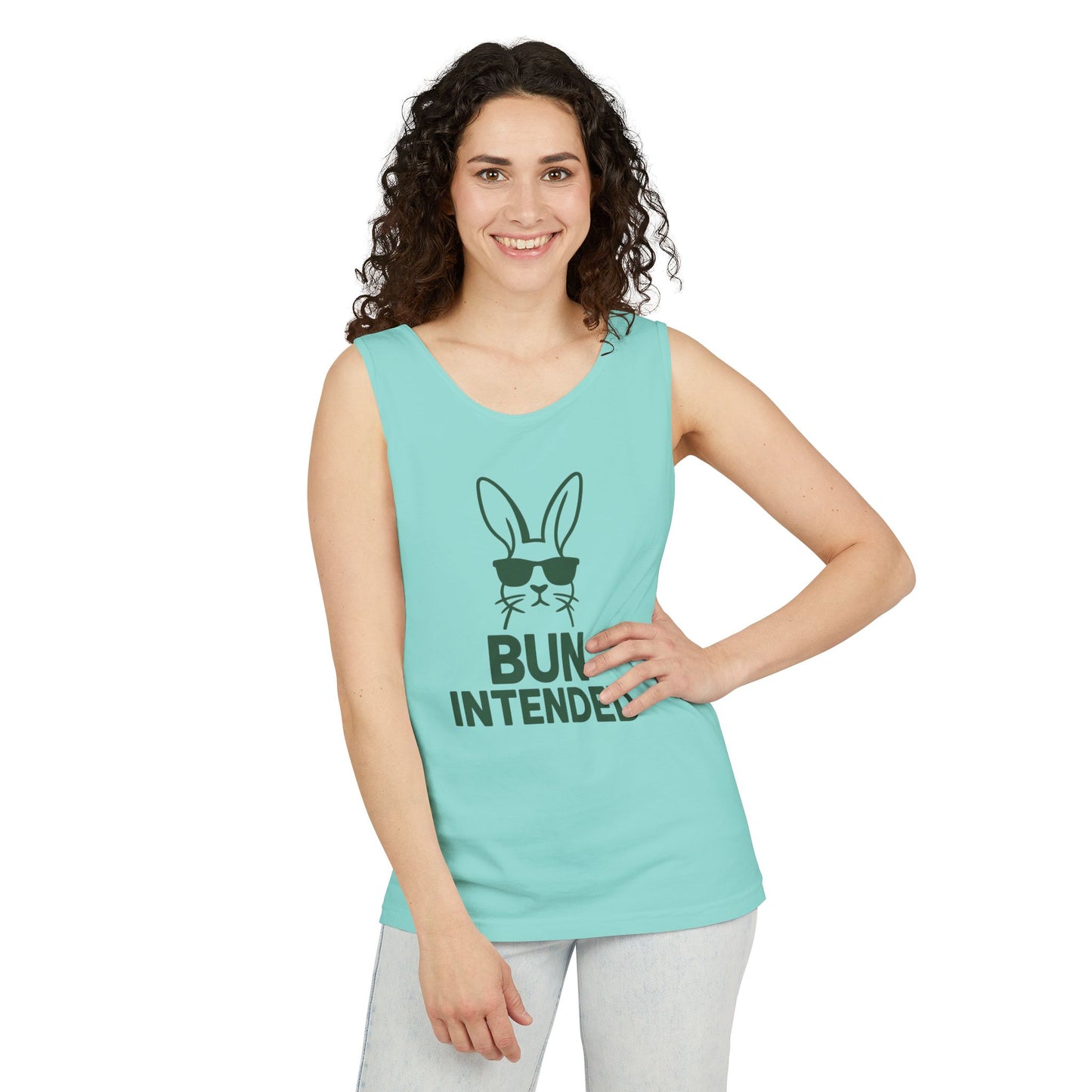 “Bun Intended” Funny Rabbit Tank Top – Unisex Summer Bunny Shirt