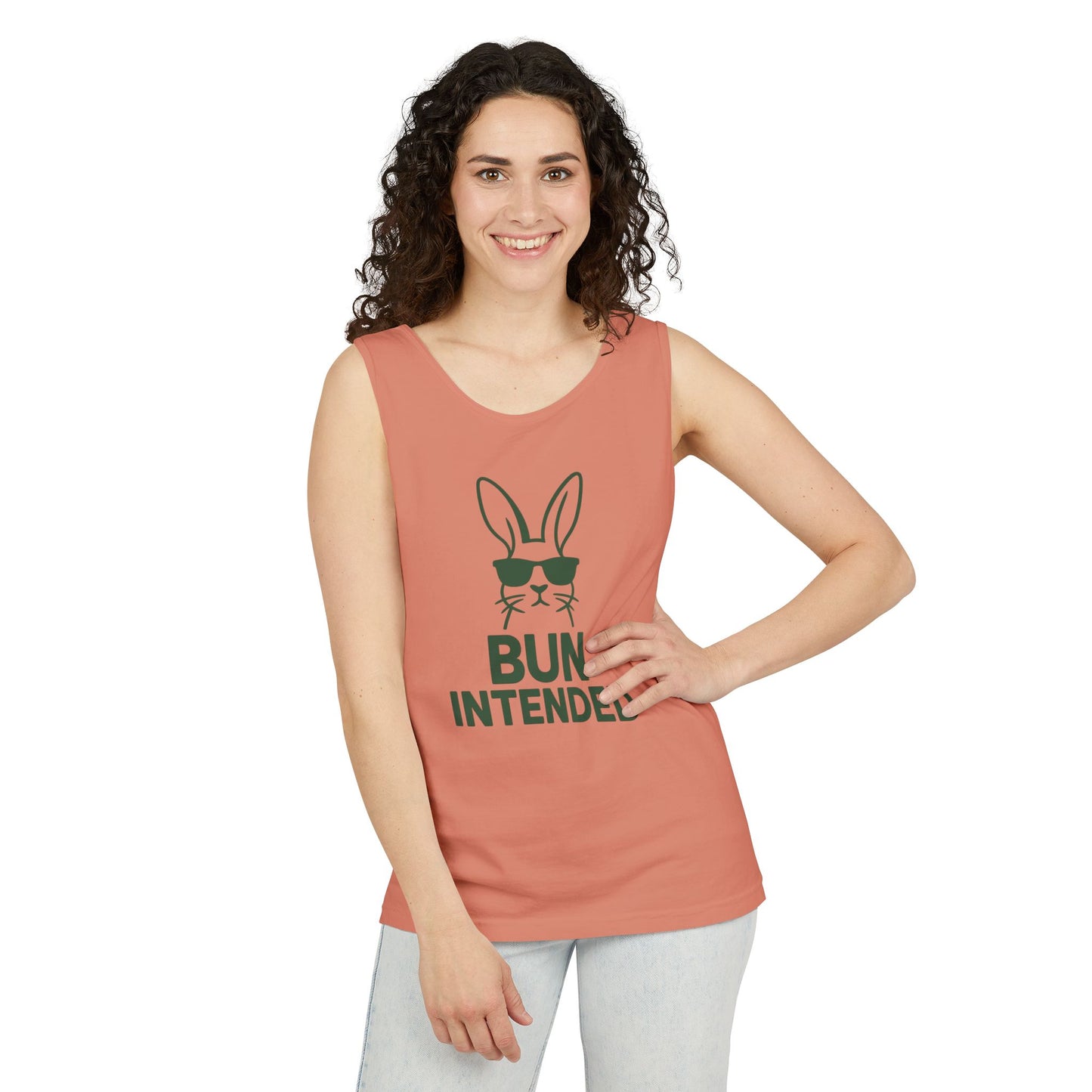 “Bun Intended” Funny Rabbit Tank Top – Unisex Summer Bunny Shirt